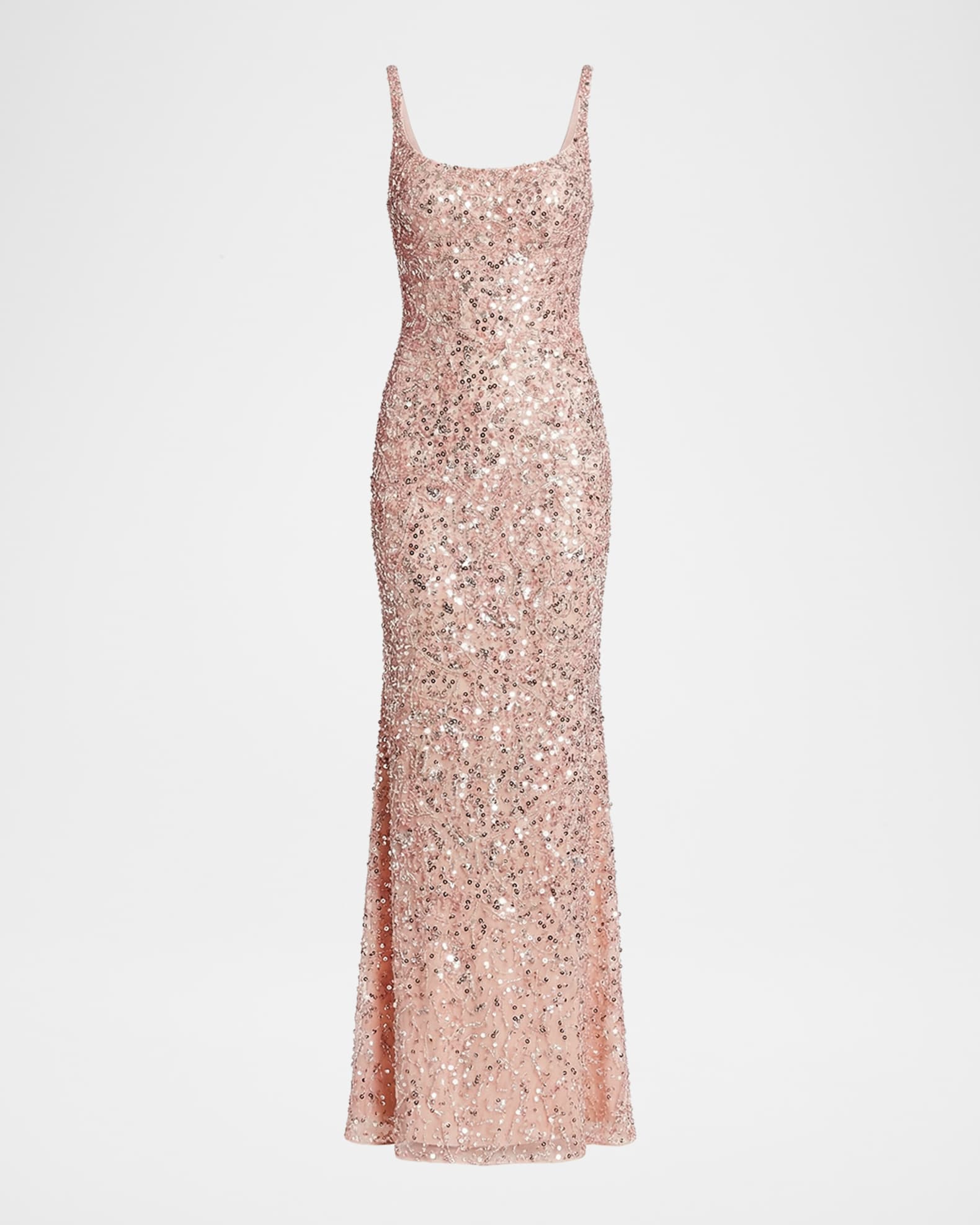 mac duggal rose gold sequin dress Mac Duggal 5390 Halter Neck Racerback Dress