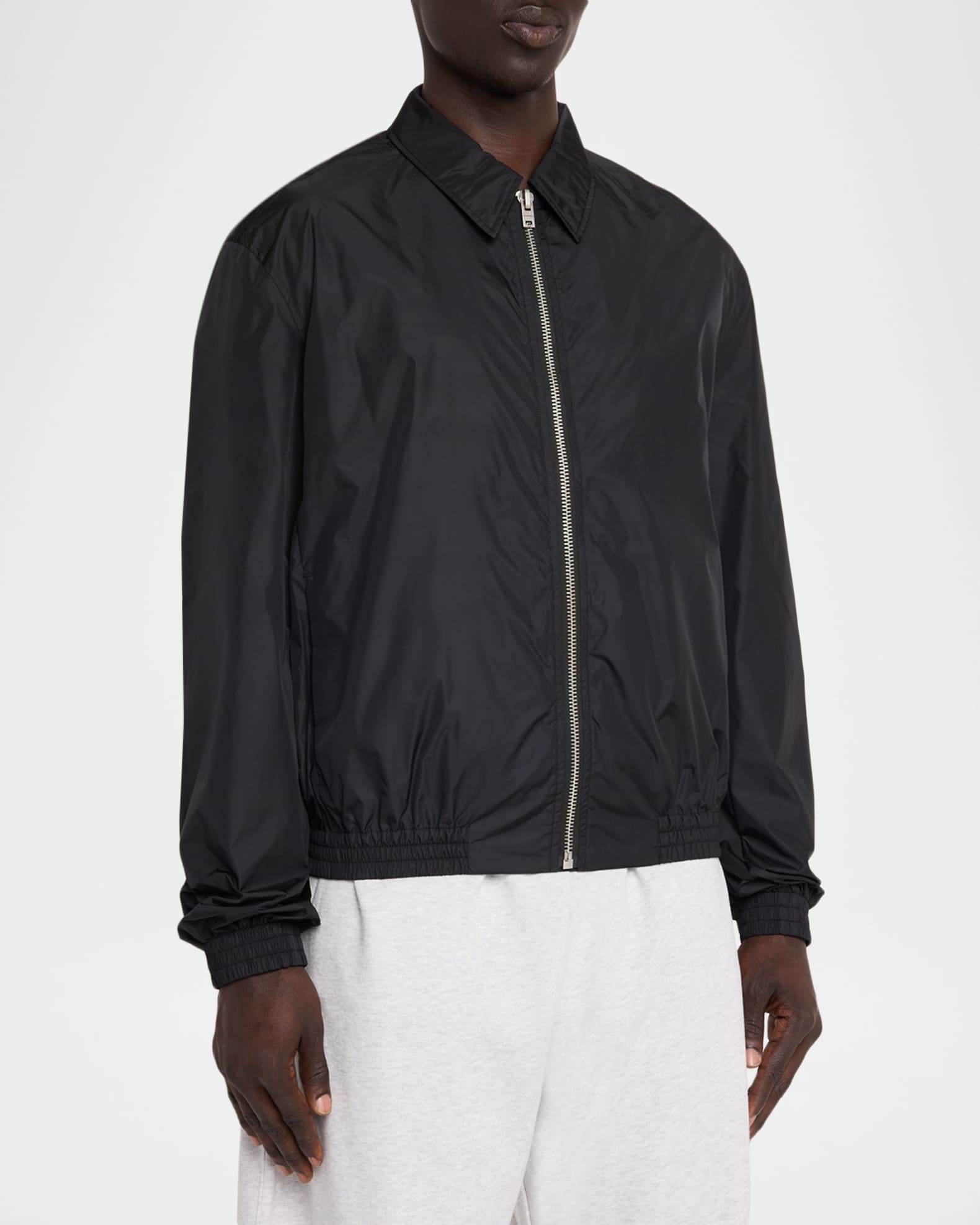 Acne Studios Men's Nylon Logo Shirt Jacket | Neiman Marcus