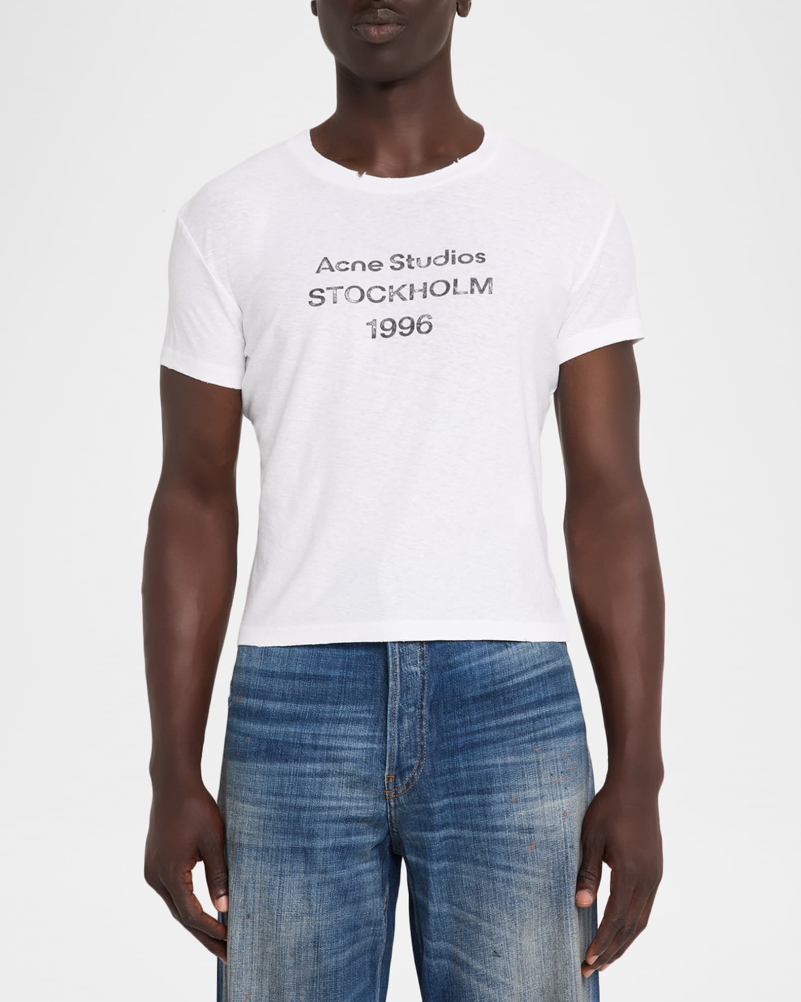 Acne Studios Men's Etza 1996 Logo Crewneck T-Shirt | Neiman Marcus