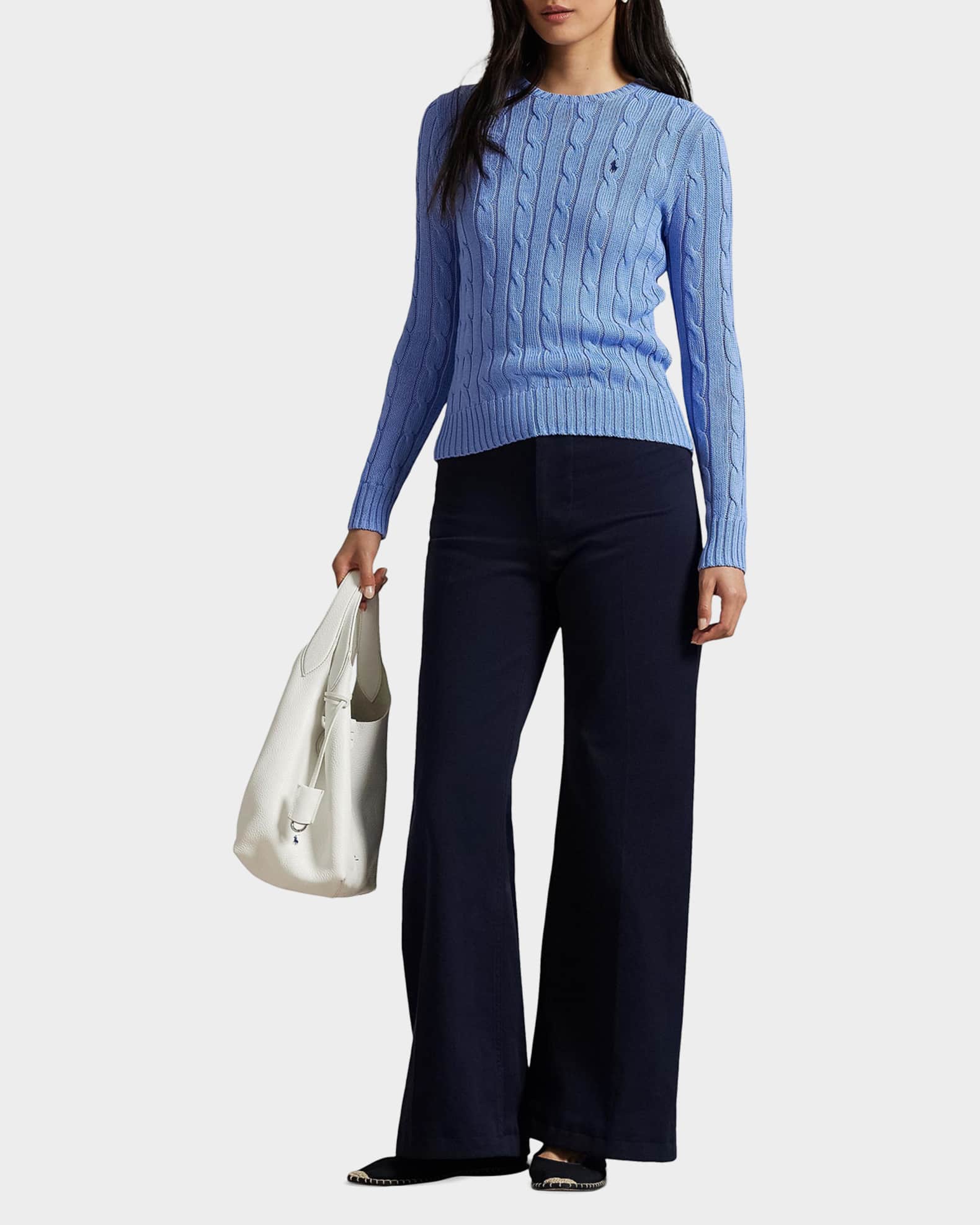 Polo Ralph Lauren Cable-Knit Pima Cotton Sweater | Neiman Marcus