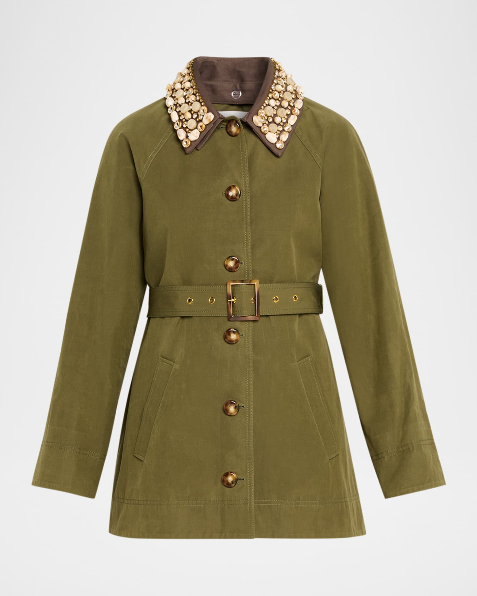 Veronica Beard Langham Dickey Coat with Removable Collar | Neiman