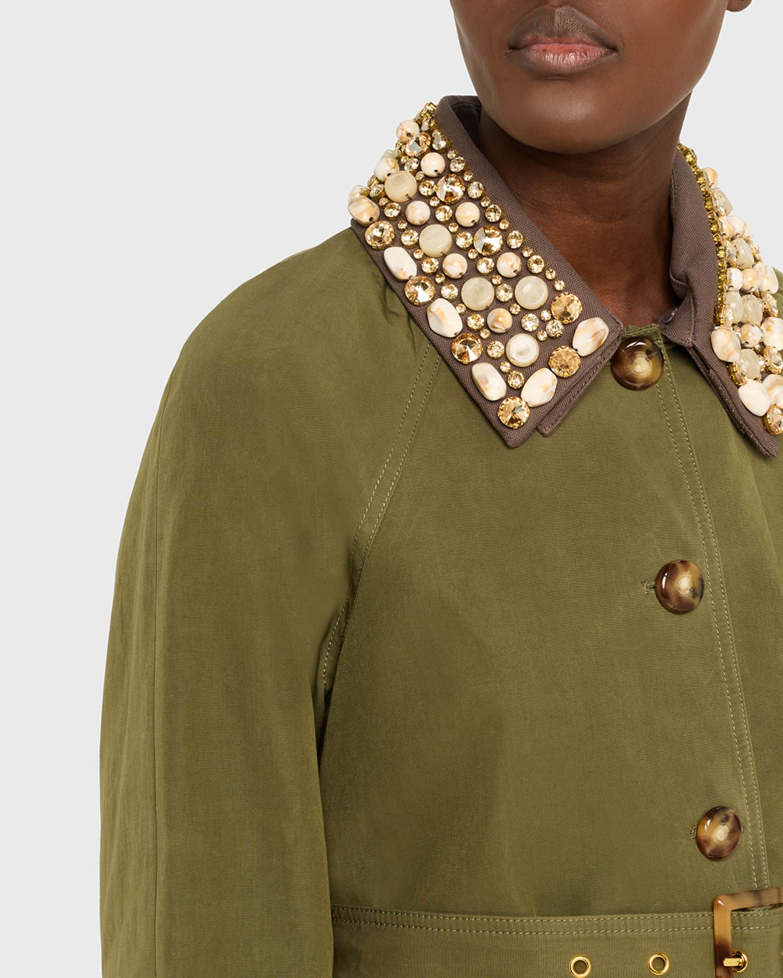 Veronica Beard Langham Dickey Coat with Removable Collar | Neiman