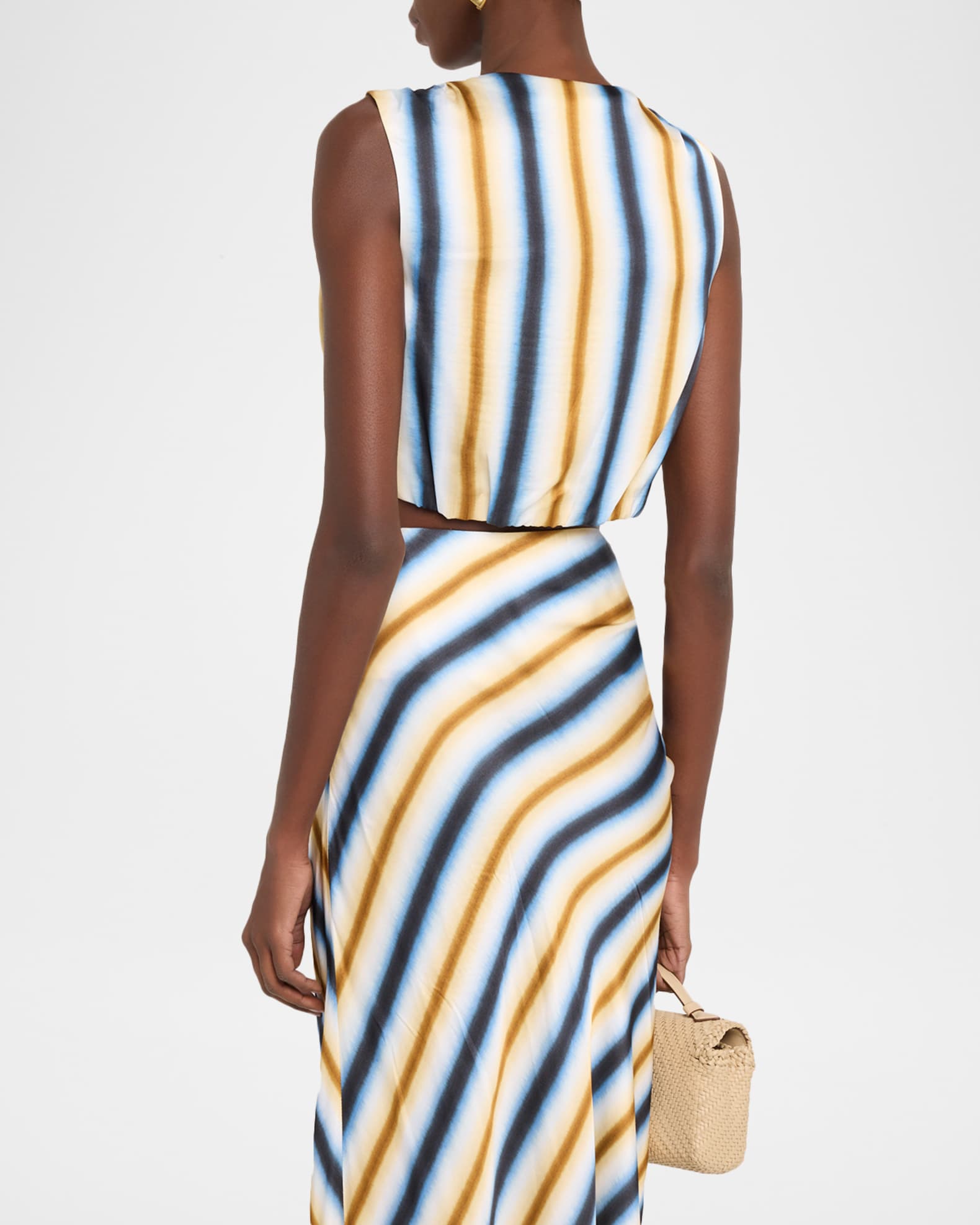 トップス c... A.L.C. Brooklyn Twist-Hem Crop Top | Neiman Marcus