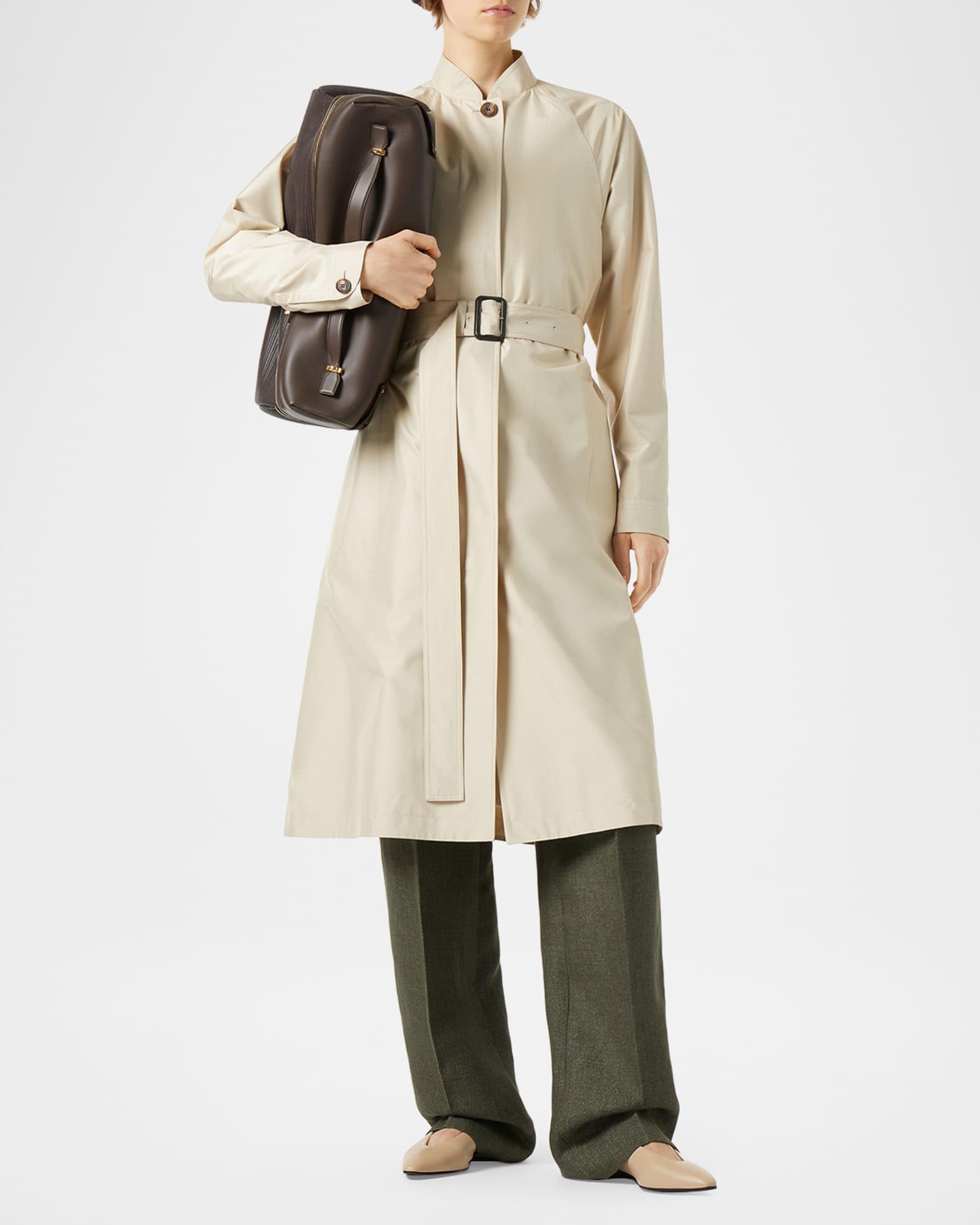 Loro Piana Leonard Single-Breasted Trench Coat | Neiman Marcus