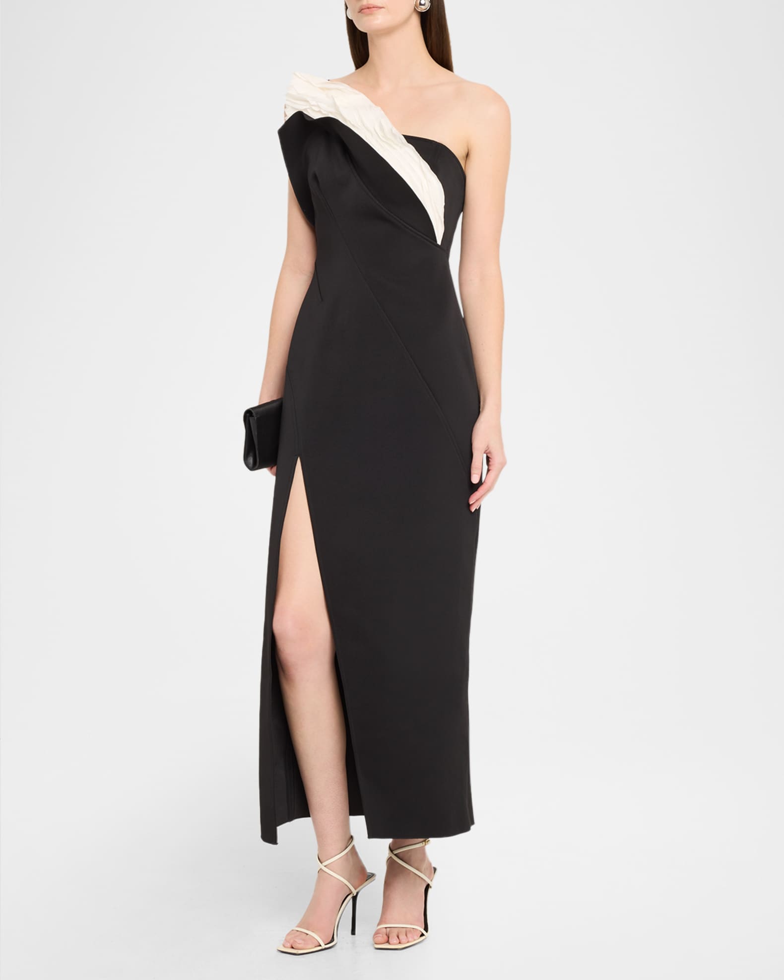 knee length dresses for ladies Two-Tone Low Back Midi Dress main image 0