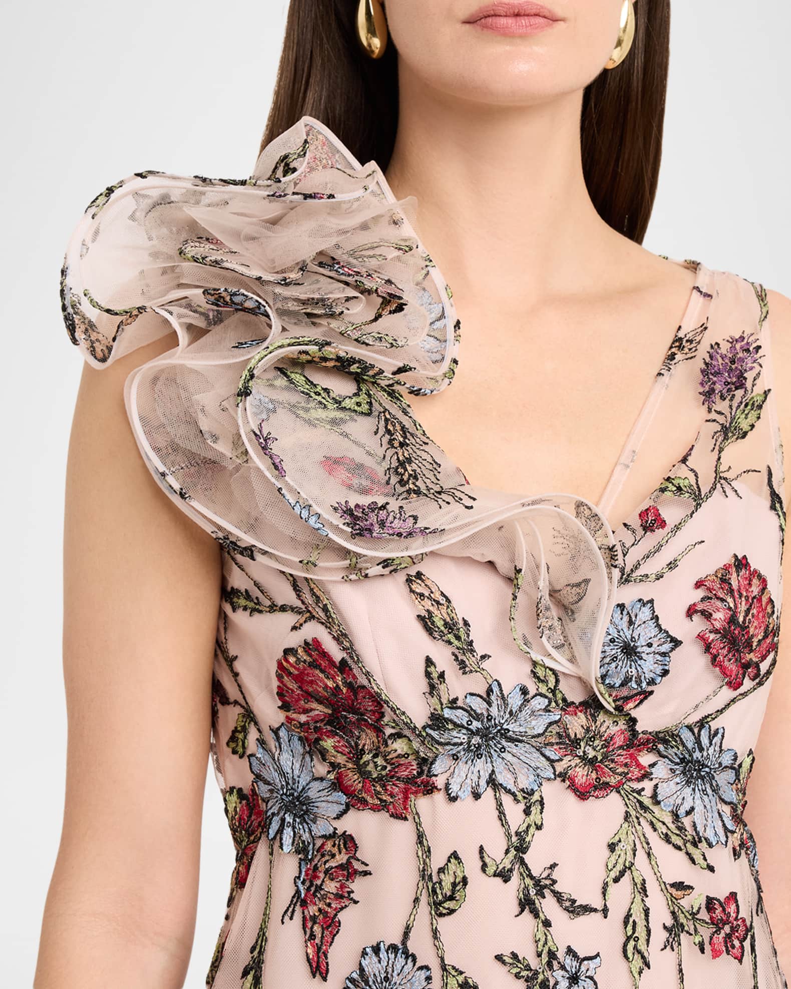 rickie freeman for teri jon floral-embroidered tulle dress Single's Inferno 2 Hong Jin-kyung Inspired Dress 001 Free Shipping  Worldwide Free shipping – So Not Size Zero