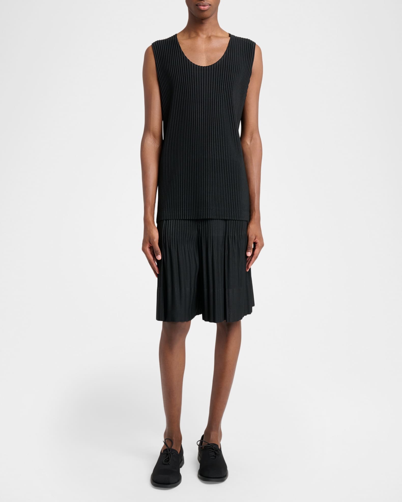 Homme Plisse Issey Miyake Men's June Pleated Slim Tank | Neiman Marcus