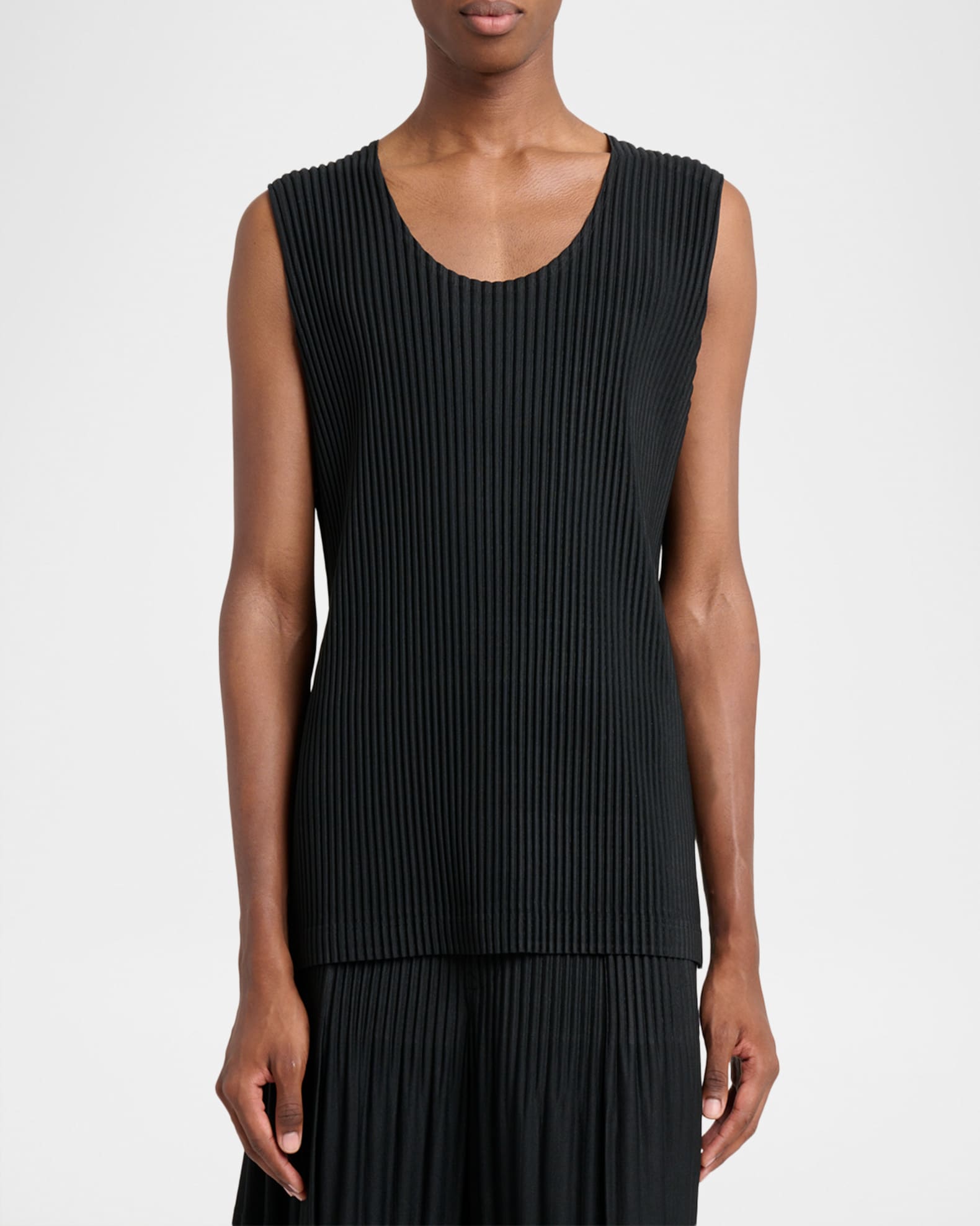 Homme Plisse Issey Miyake Men's June Pleated Slim Tank | Neiman Marcus