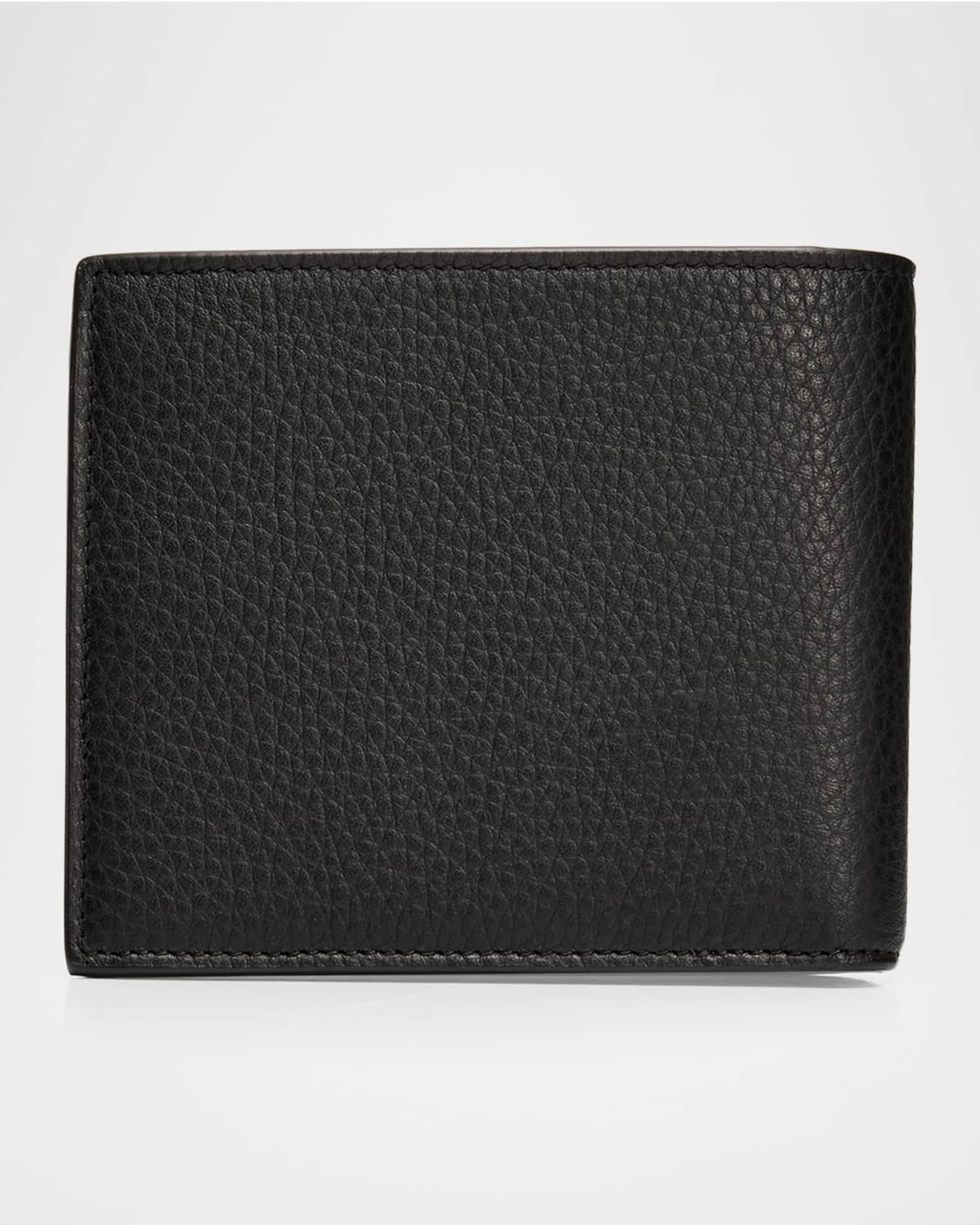 Saint Laurent Men's YSL Grained Leather Bifold Wallet | Neiman Marcus