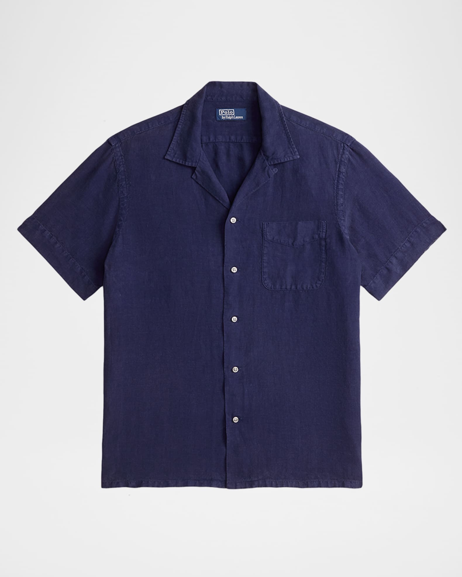 Polo Ralph Lauren Men's Slub Linen Camp Shirt | Neiman Marcus