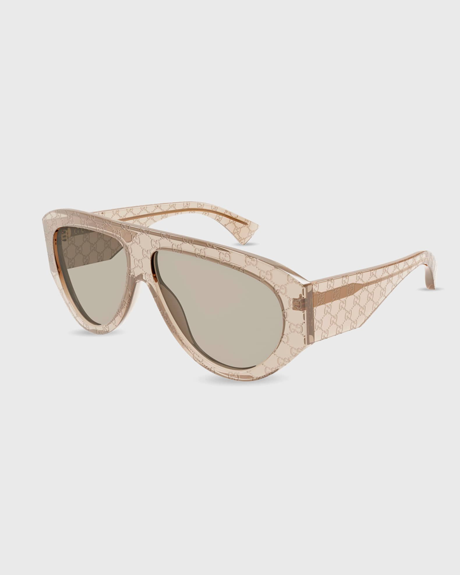 Gucci Men's GG2128S-005 GG Acetate and Bio-Nylon Oval Sunglasses
