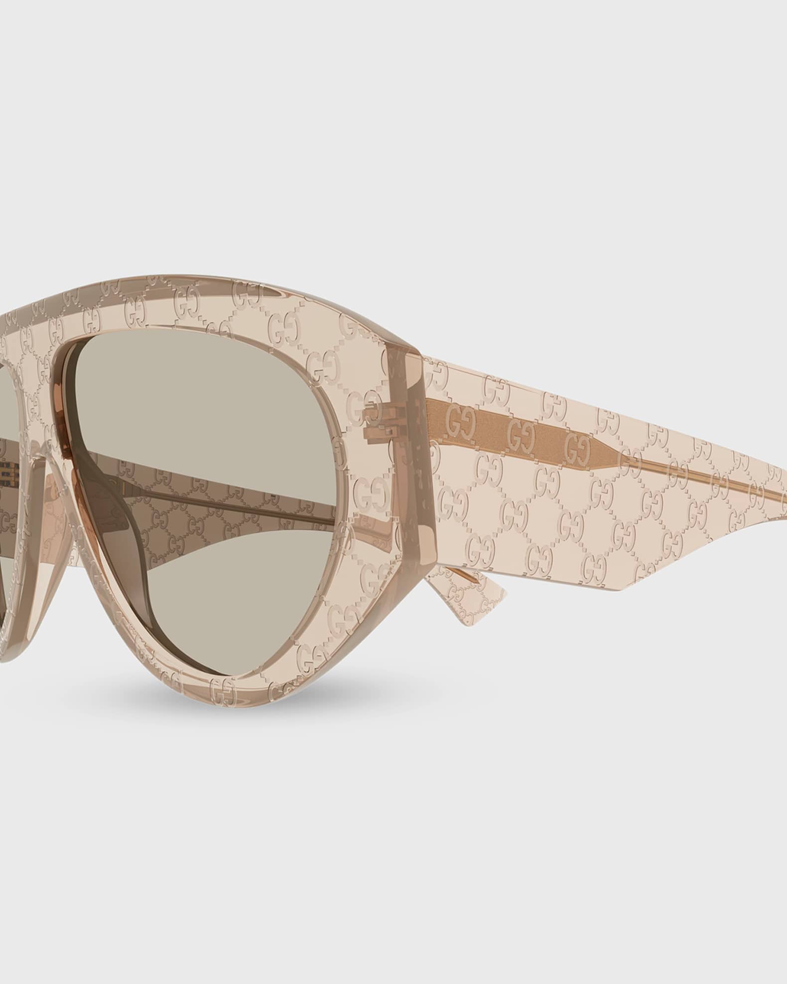 CUCCI サングラス Gucci Men's GG2128S-005 GG Acetate and Bio-Nylon Oval Sunglasses