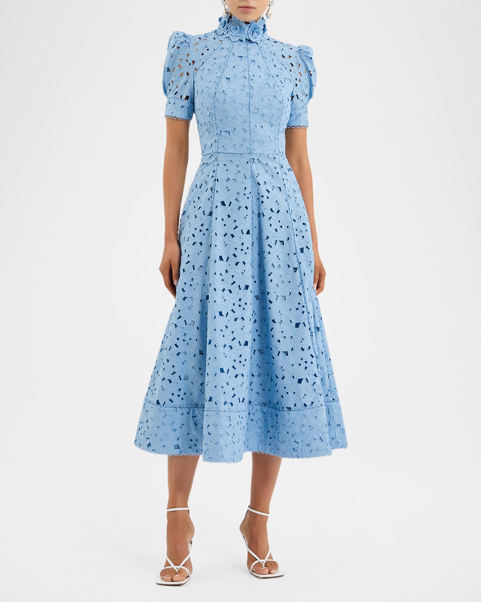 rebecca jersey midi tea dress Vallance Kitsu Eyelet Floral Cotton Top