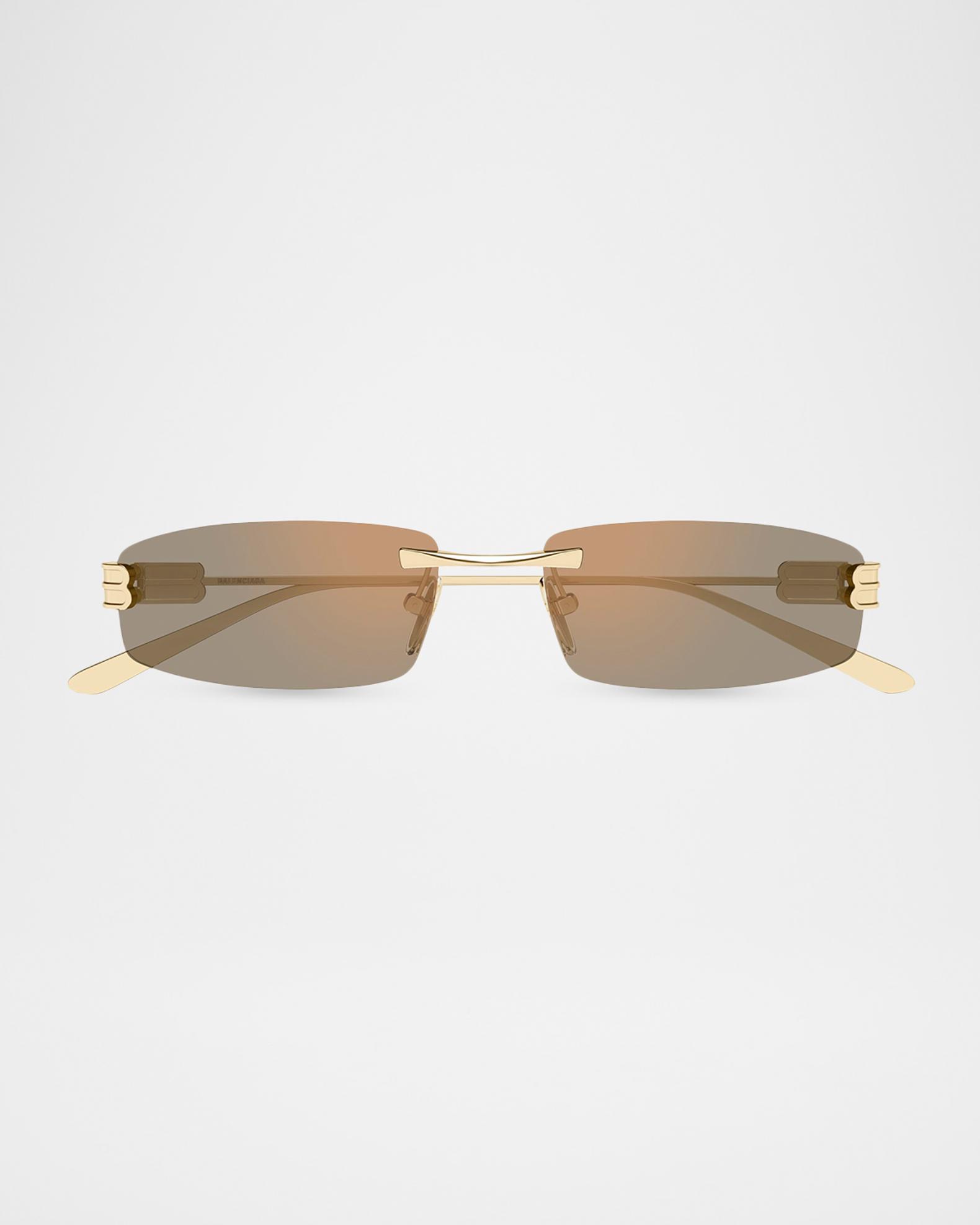 Balenciaga Men's Metal and Nylon Rimless Rectangle Sunglasses | Neiman ...