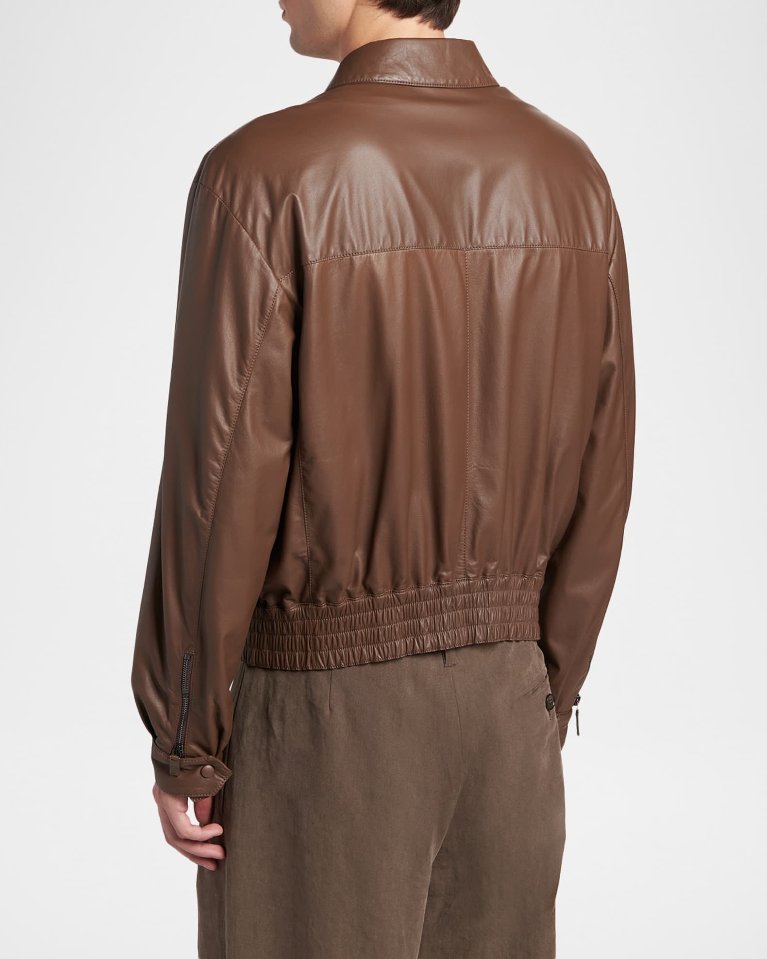 GIORGIO ARMANIマトンレザージャケット Leather jacket in black - Giorgio Armani | Mytheresa
