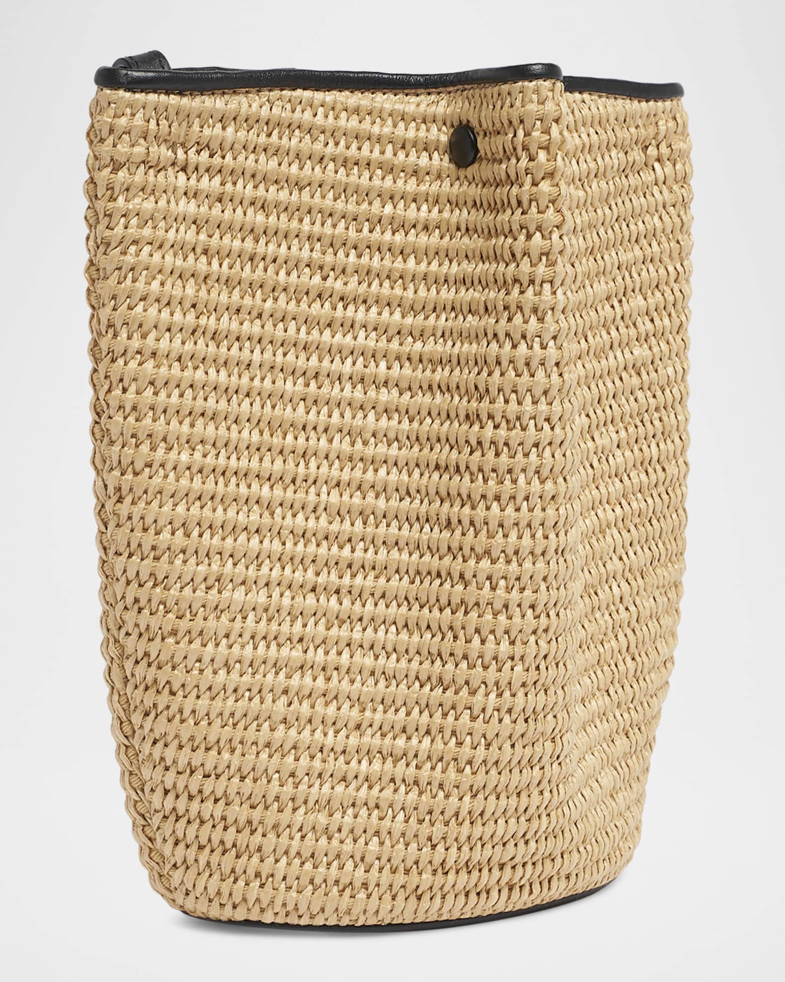 Givenchy Snap Nano Raffia Bucket Bag | Neiman Marcus