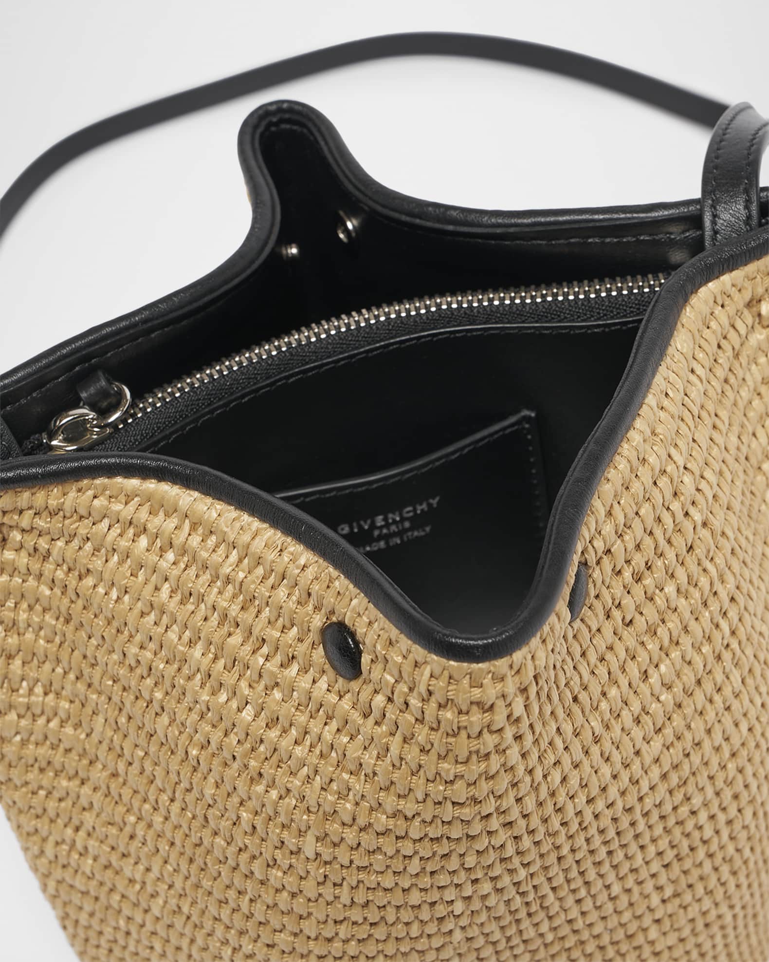 Givenchy Snap Nano Raffia Bucket Bag | Neiman Marcus