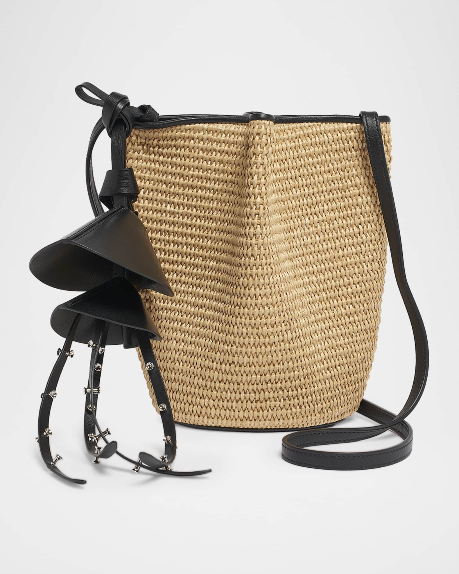 Givenchy Snap Nano Raffia Bucket Bag | Neiman Marcus