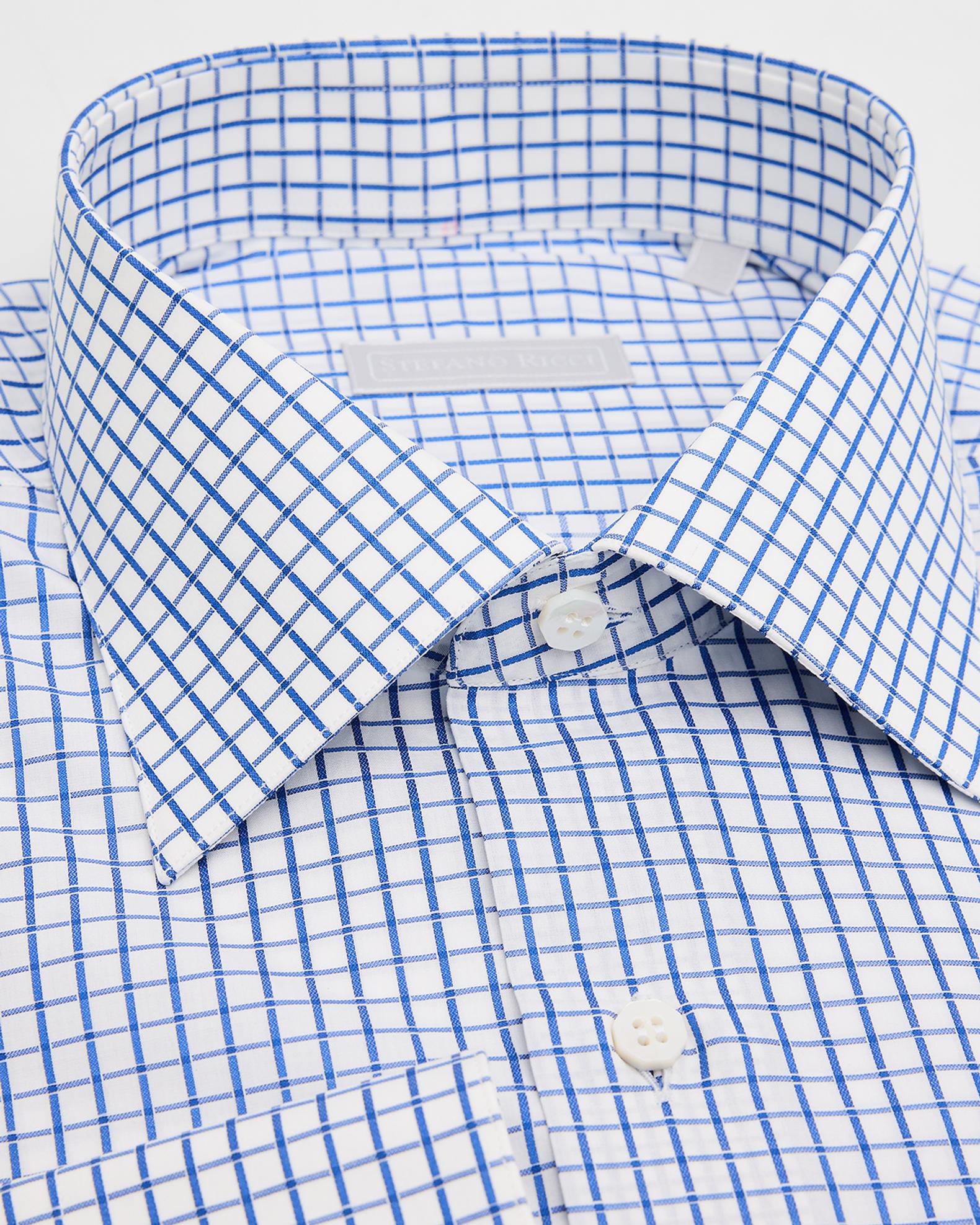 grid pattern dress shirt WRKNY Men's Star Grid Reworked Dress Shirt Slim Fit 17 White/Blue