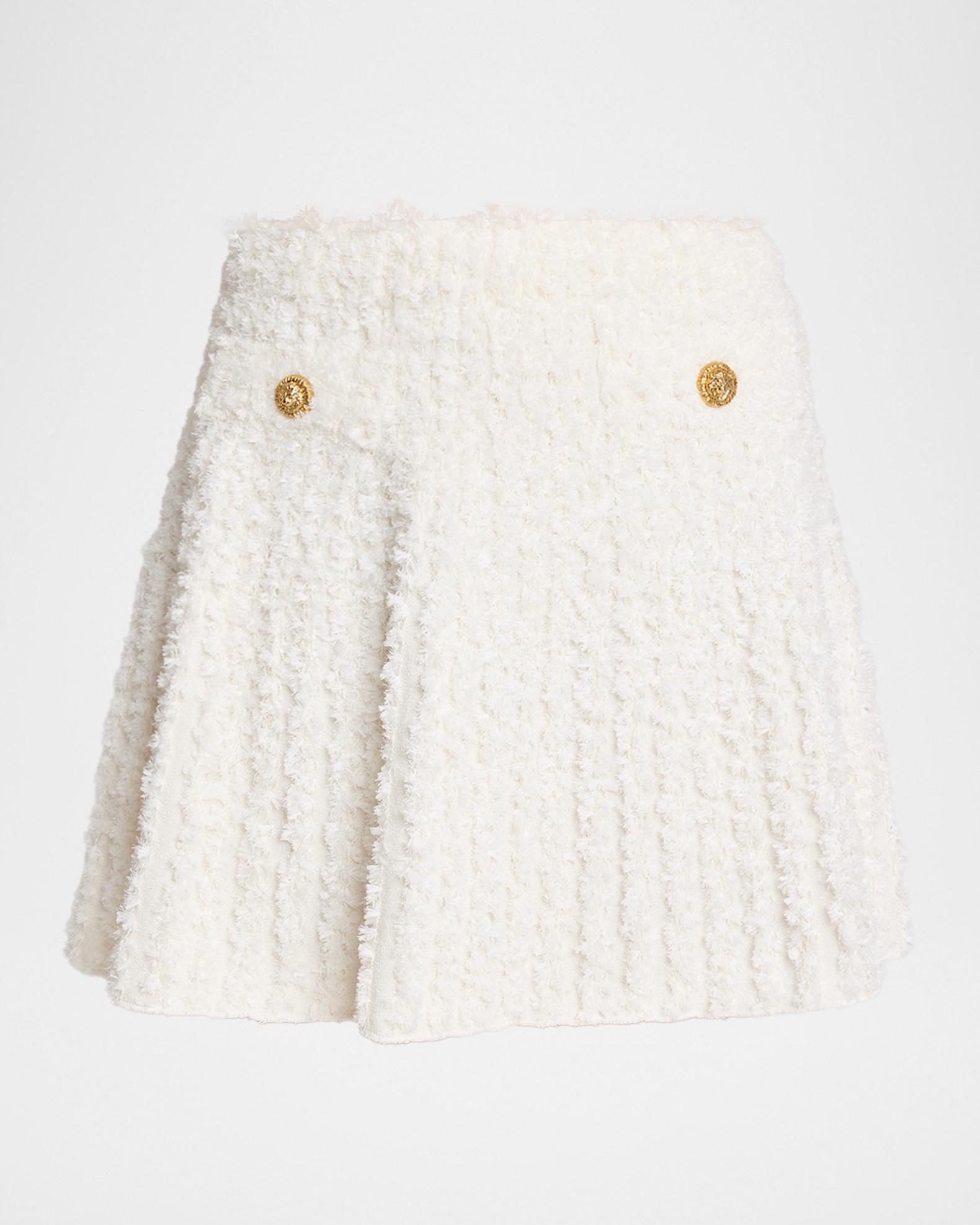 Balmain 2-Pockets Fuzzy Knit Mini Skirt | Neiman Marcus