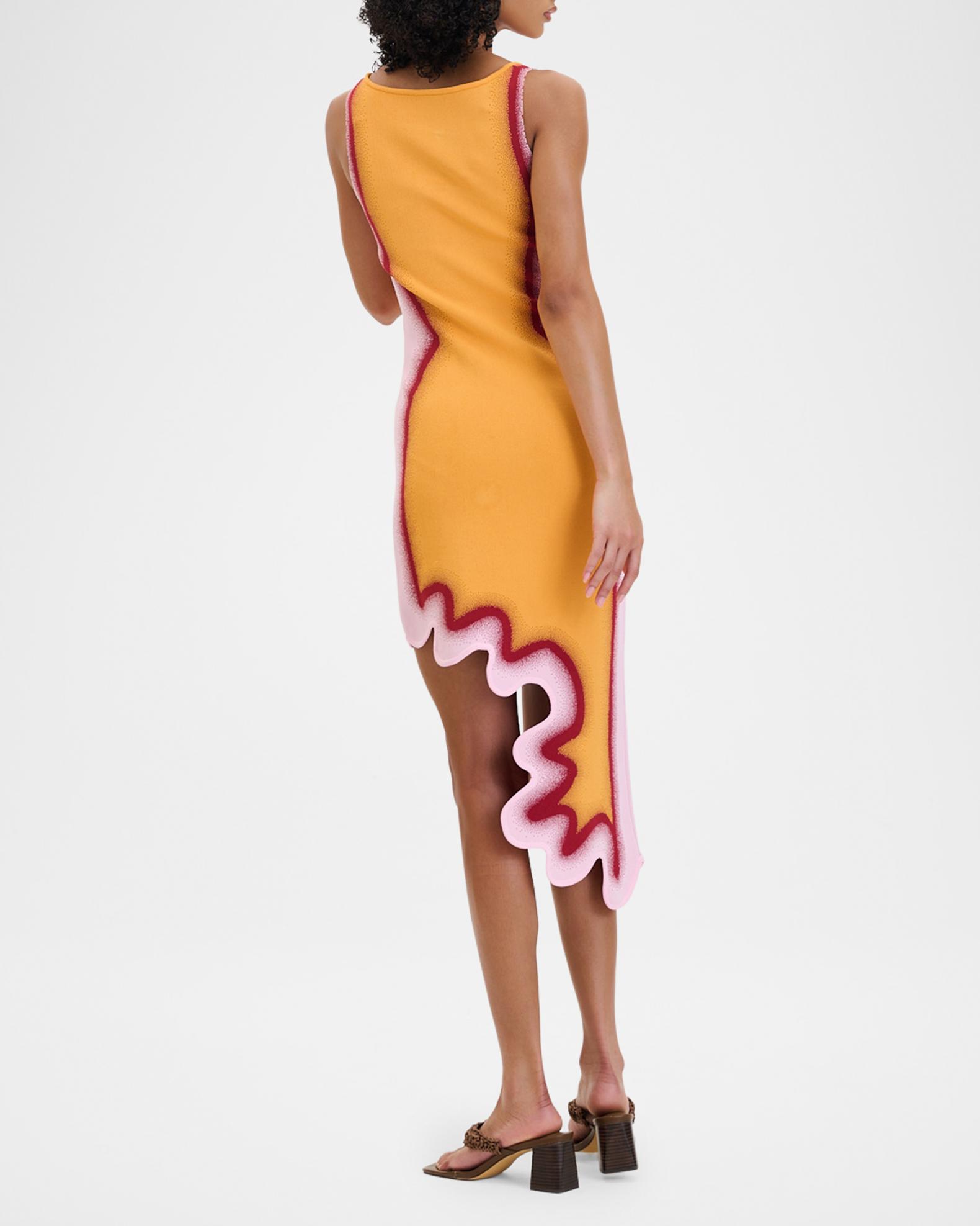 corvia asymmetric dress PH5 Aster Reversible Wavy in Tangerine,Pink The asymmetric neckline adds ball gowns prom dresses Rihanna Sexy Prom Gown Size:Size 18W