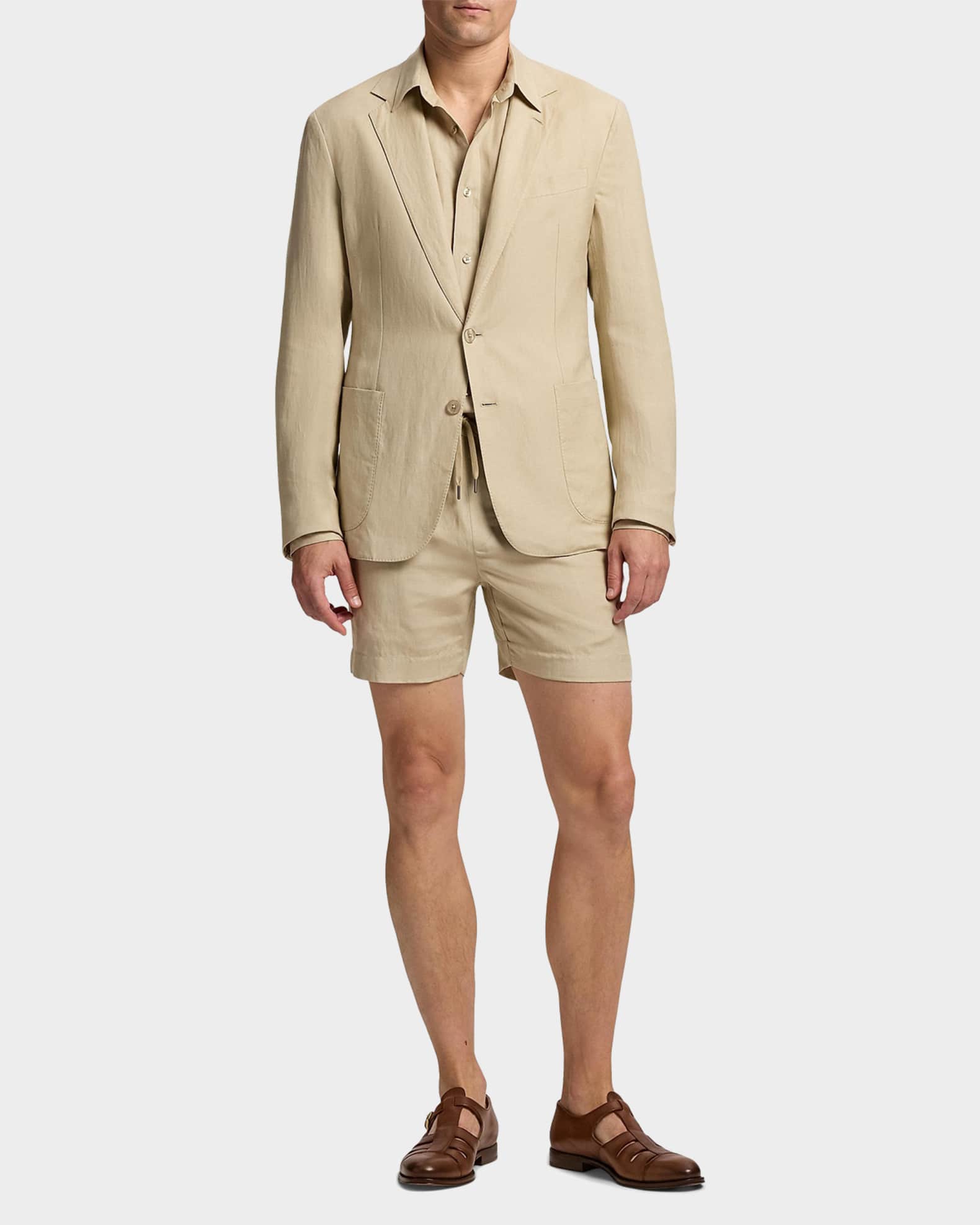 Ralph Lauren Purple Label Men's Tussah Silk and Linen Textured Two