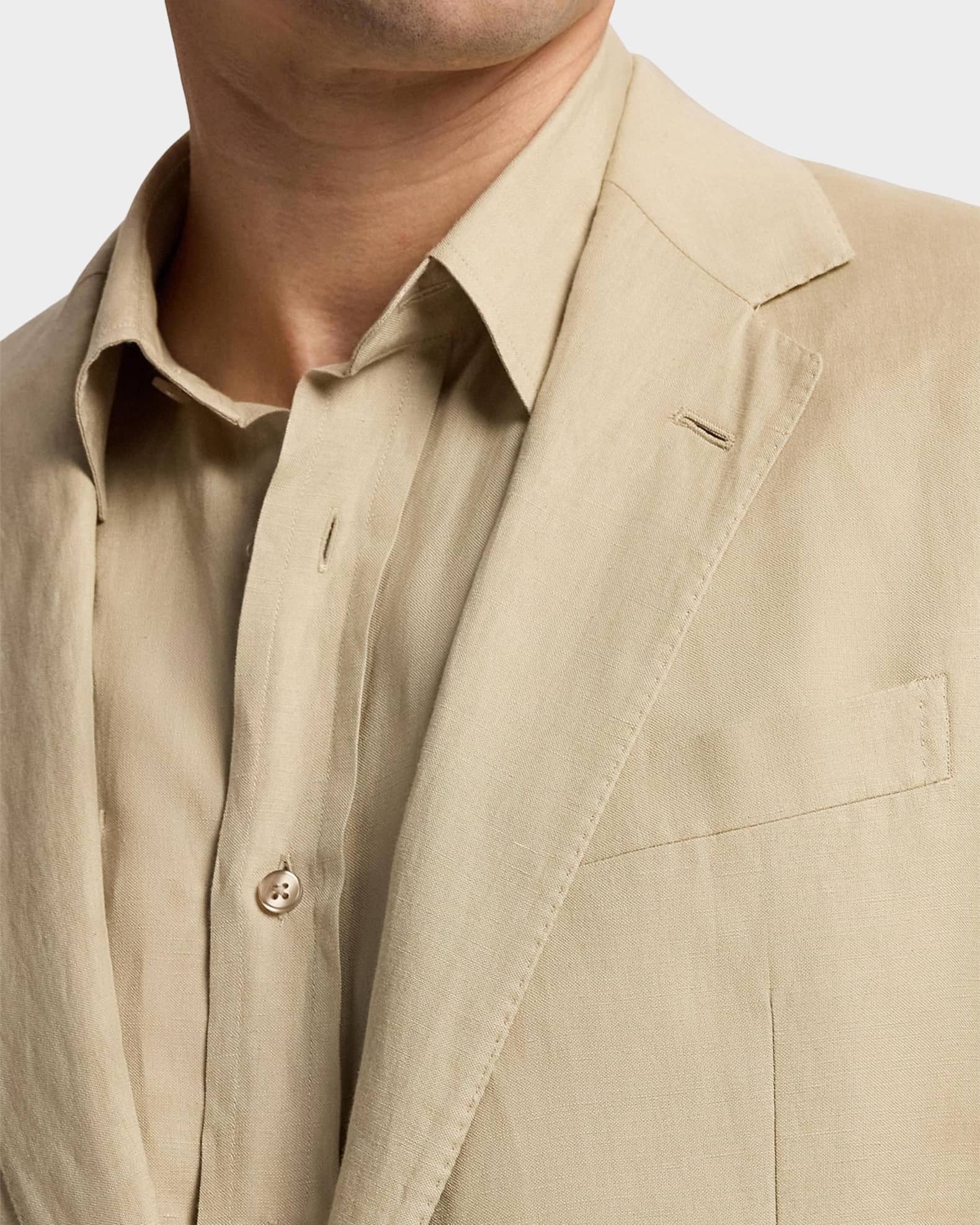 Ralph Lauren Purple Label Hadley Hand-Tailored Silk-Linen Jacket