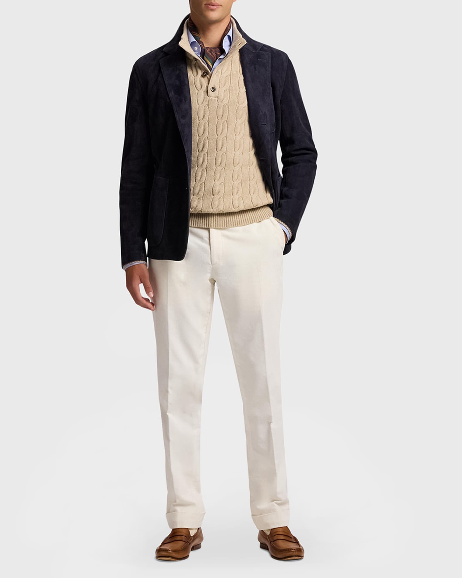 Ralph Lauren Purple Label Hand-Tailored Suede Sport Coat | Neiman