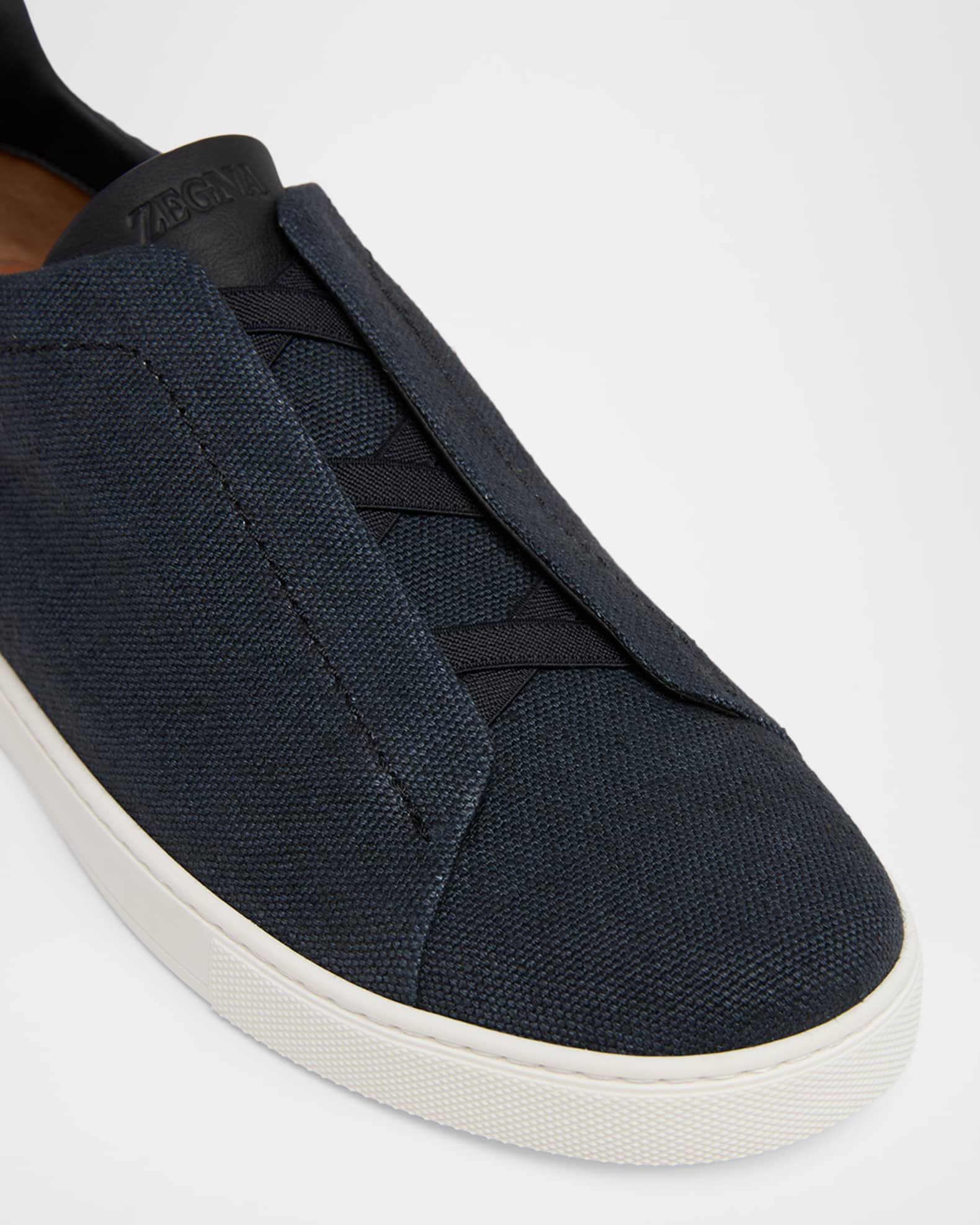 ZEGNA Men's Triple Stitch Osai Cashmere Low-Top Sneakers | Neiman