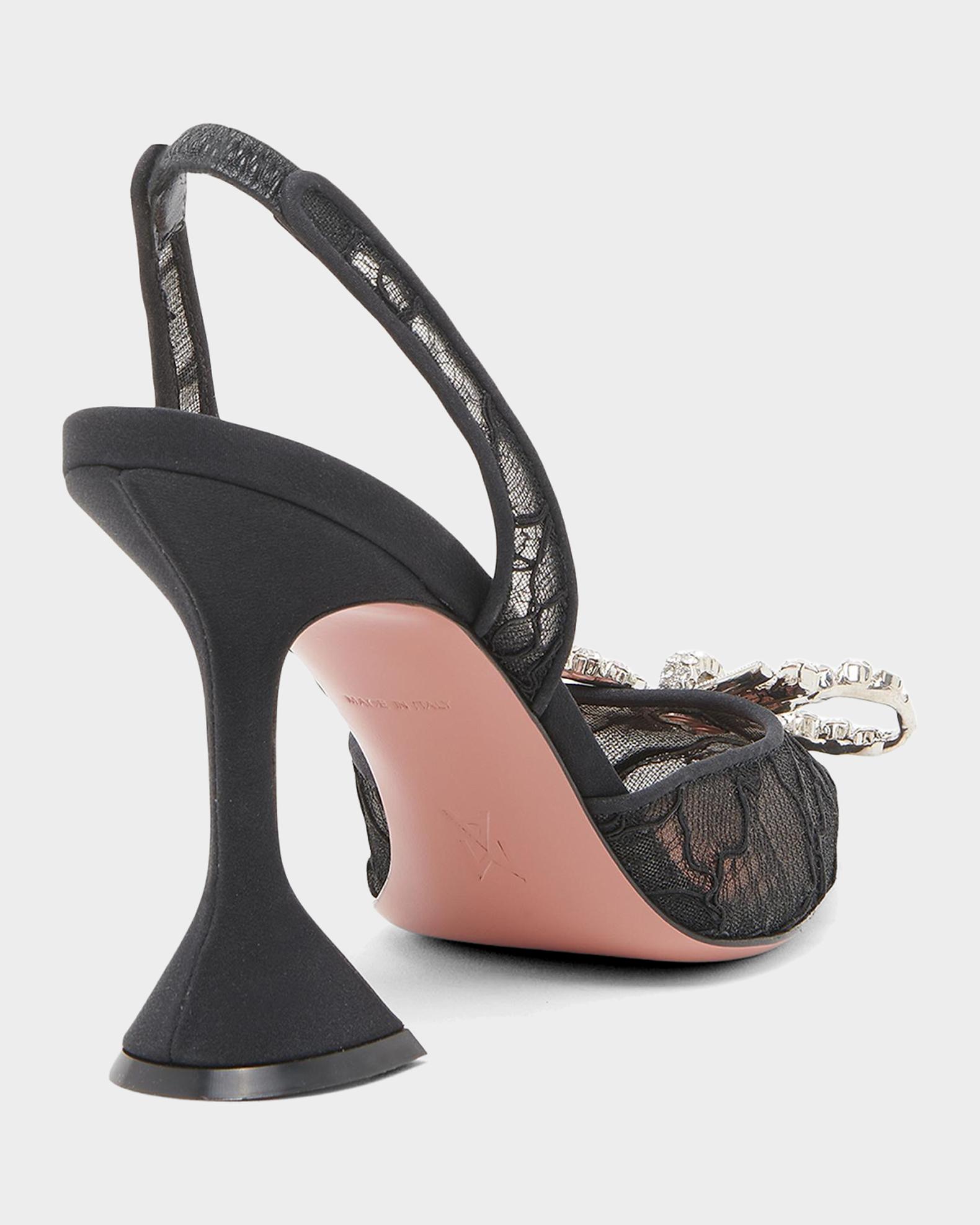 Amina Muaddi Rosie Lace 95mm Slingback Pumps | Neiman Marcus