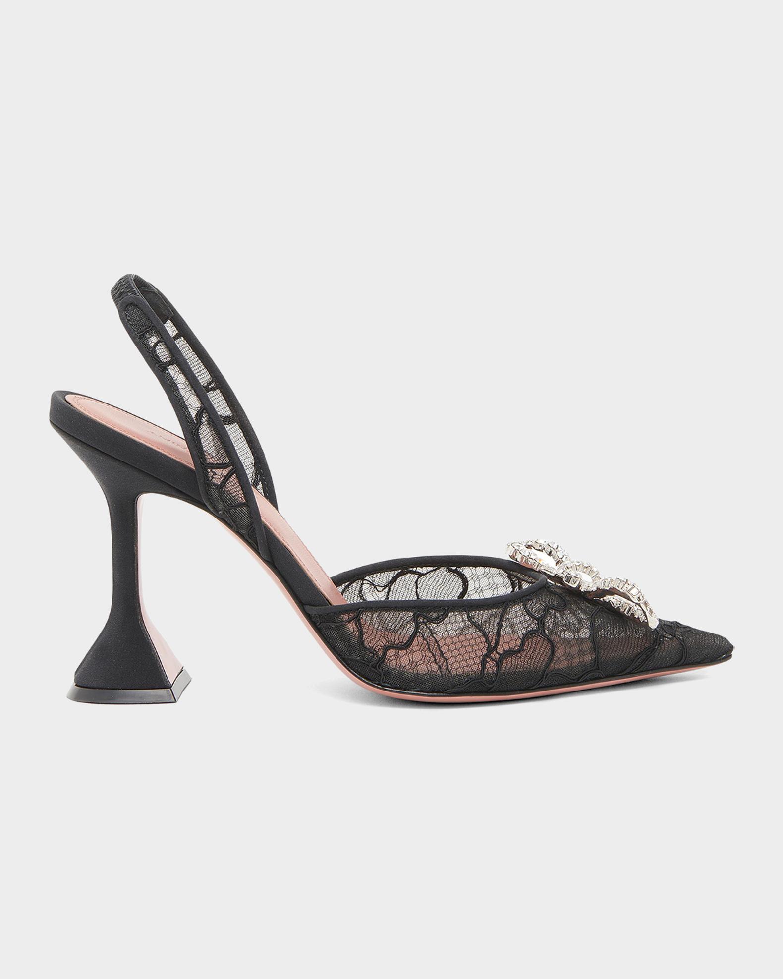 アミナ・モアディAmina Muaddi ◆ パンプス Amina Muaddi Rosie Lace 95mm Slingback Pumps | Neiman Marcus