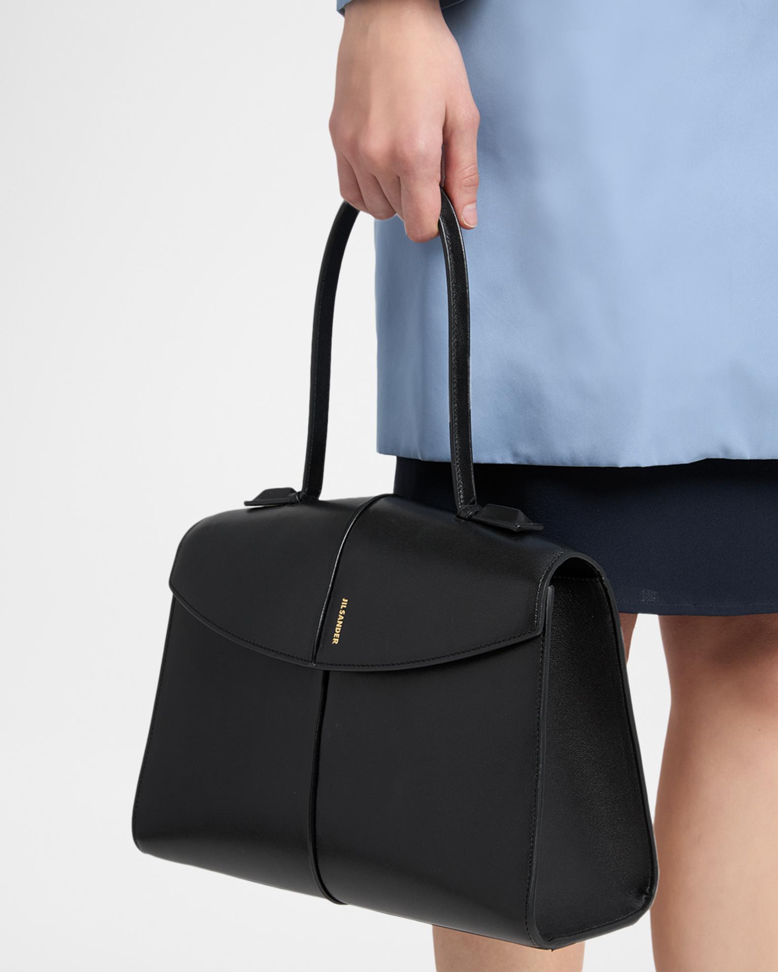 Jil Sander Linea Leather Top-Handle Bag | Neiman Marcus
