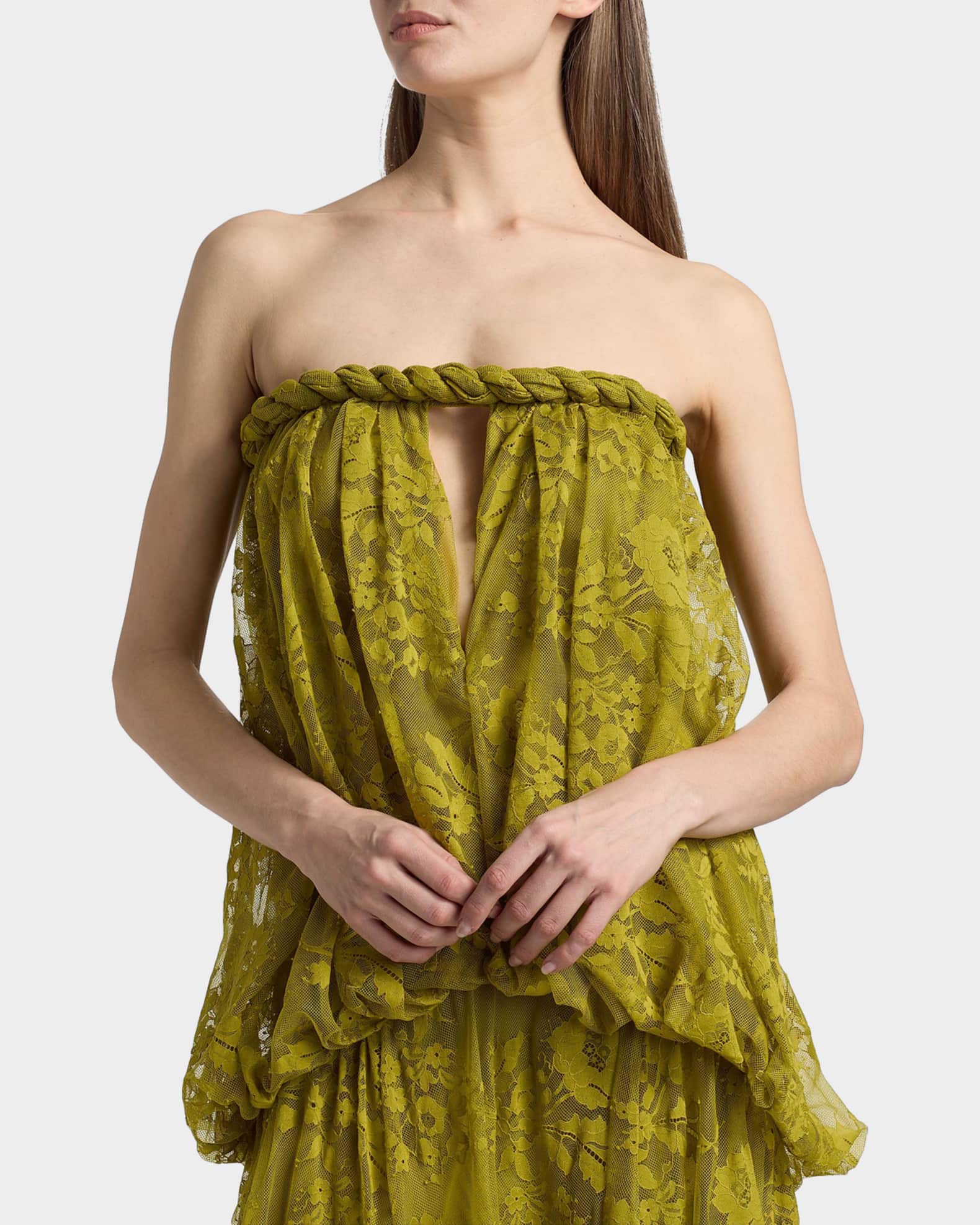Zimmermann Luna Lace Bandeau Gown | Neiman Marcus