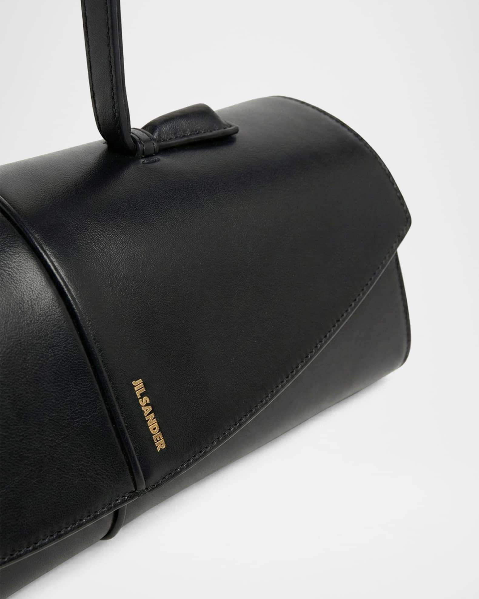 Jil Sander Linea Angular Leather Shoulder Bag | Neiman Marcus