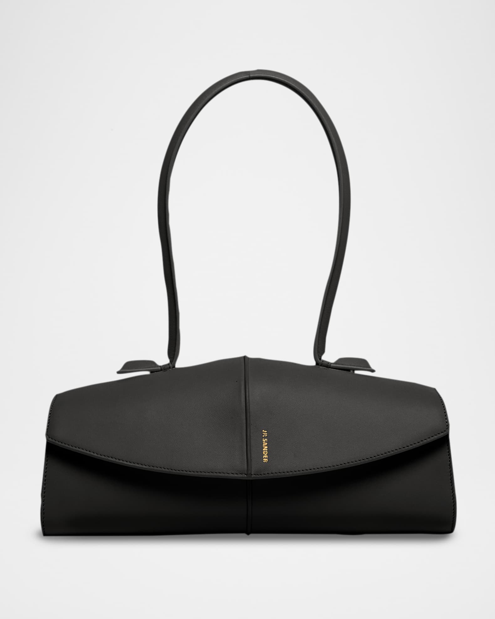 Jil Sander Linea Angular Leather Shoulder Bag | Neiman Marcus