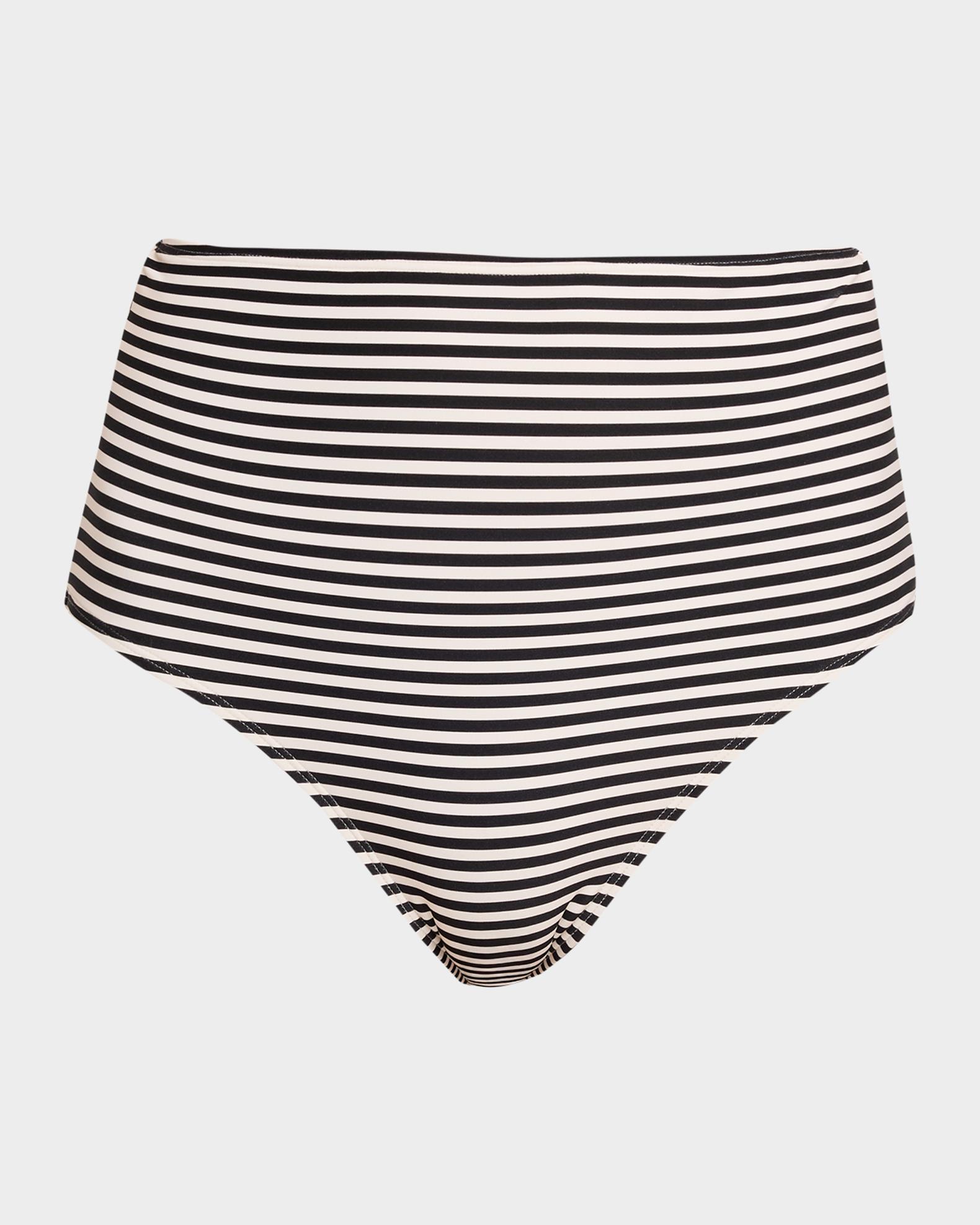 Nili Lotan High-Waist Striped Bikini Bottoms | Neiman Marcus