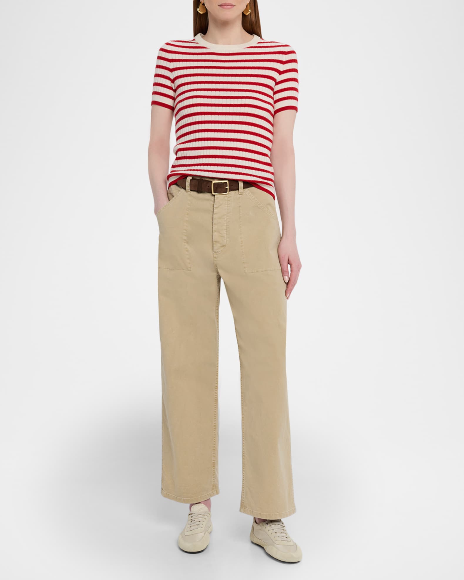 Nili Lotan Whitney Stretch Cotton Pants | Neiman Marcus