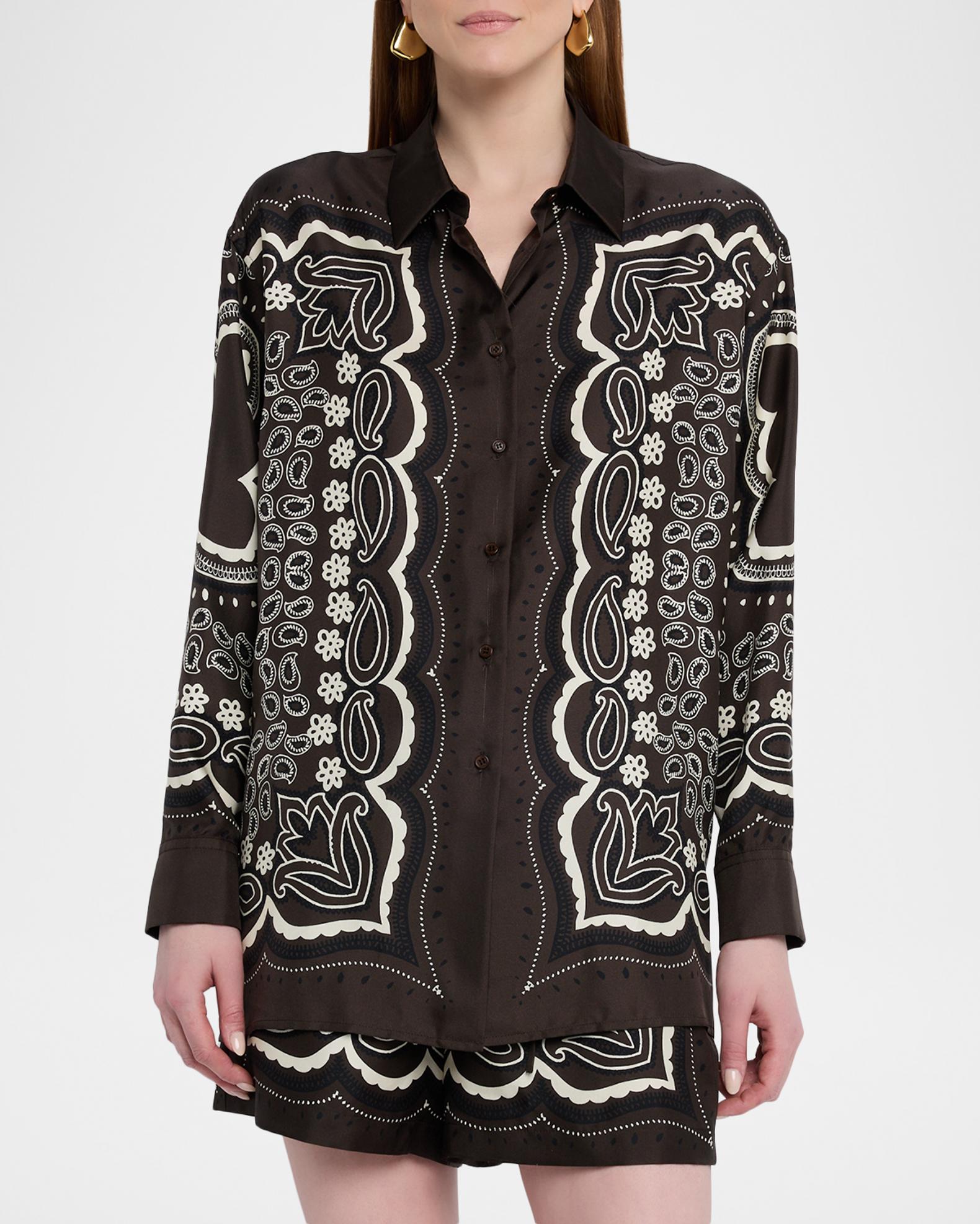 Nili Lotan Alfie Silk Shirt | Neiman Marcus