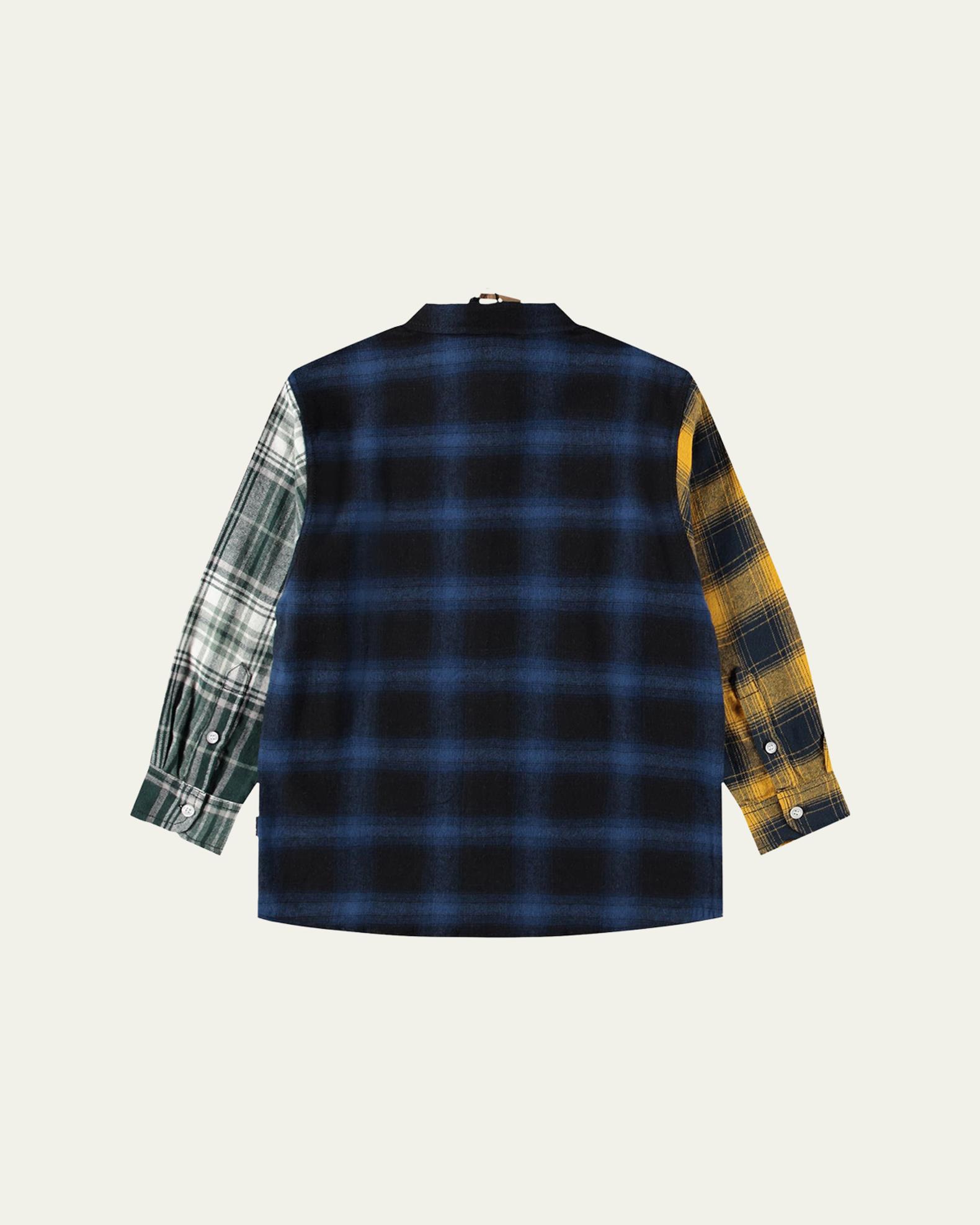 Molo Boy's Remon Multicolor Colorblock Plaid Shirt, Size 7-12 | Neiman ...