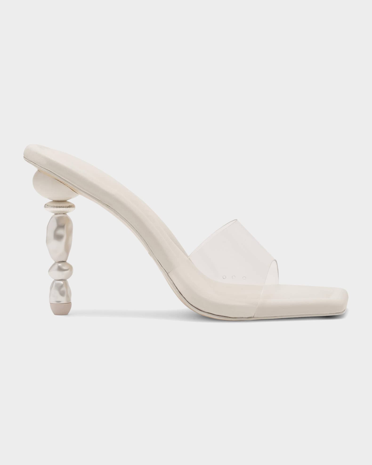 Cult Gaia 100mm Mahina Beaded-Heel Sandals | Neiman Marcus