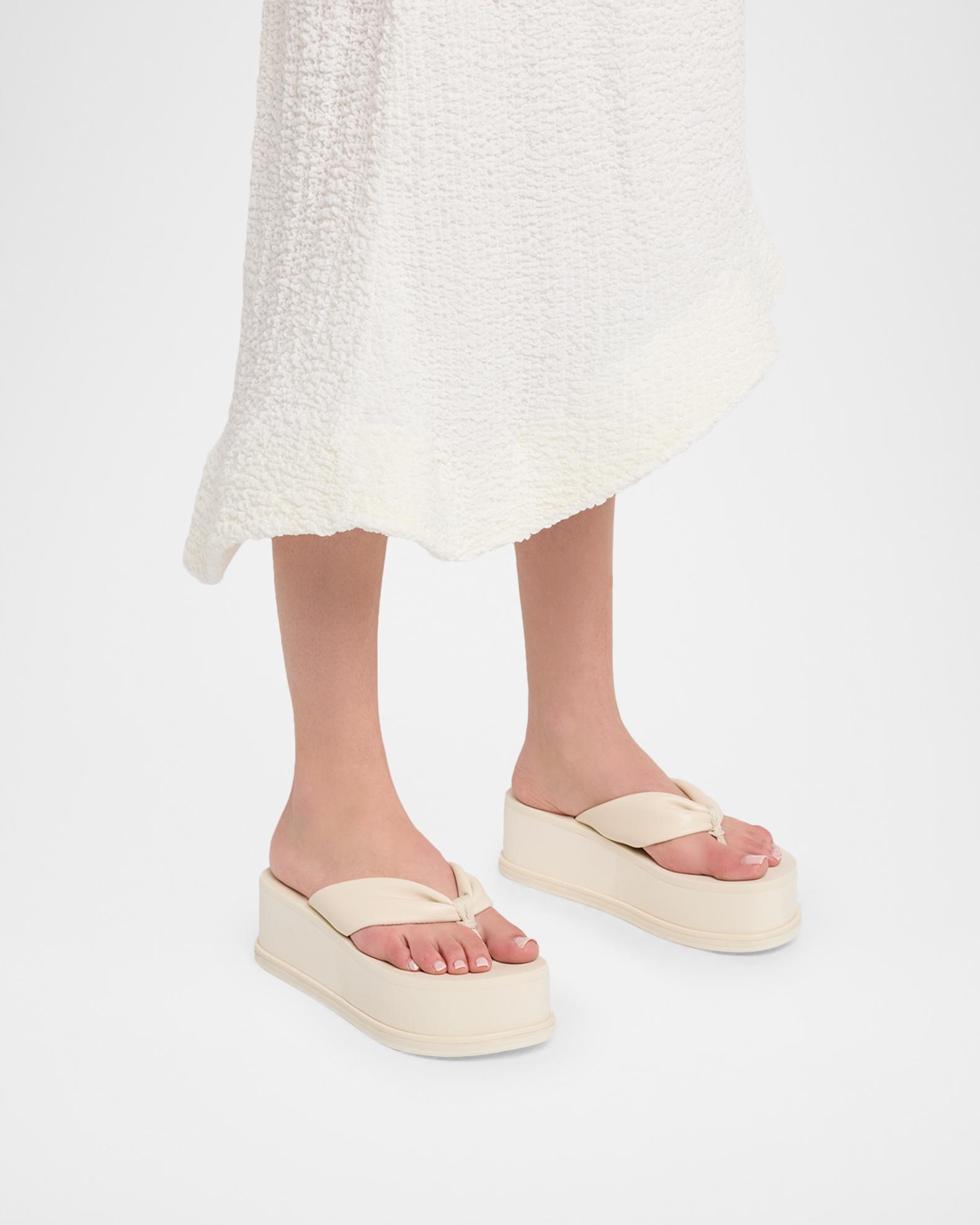 Cult Gaia CG Leather Platform Thong Sandals | Neiman Marcus