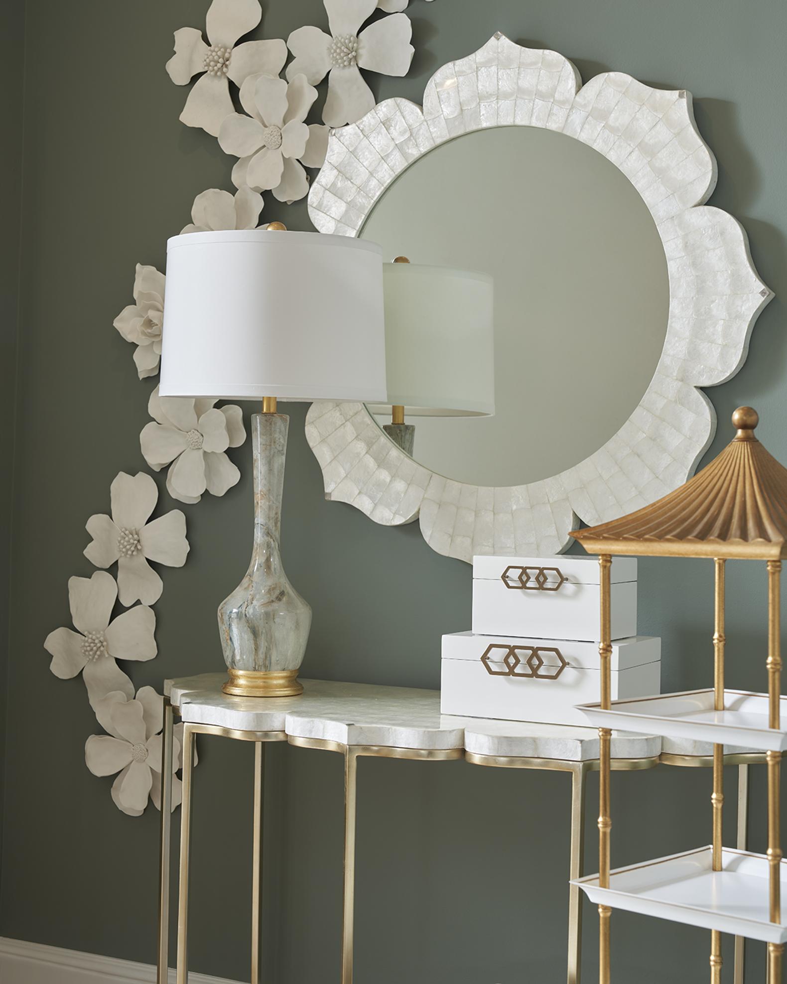 Chelsea House Lotus Flower Capiz Shell Console | Neiman Marcus