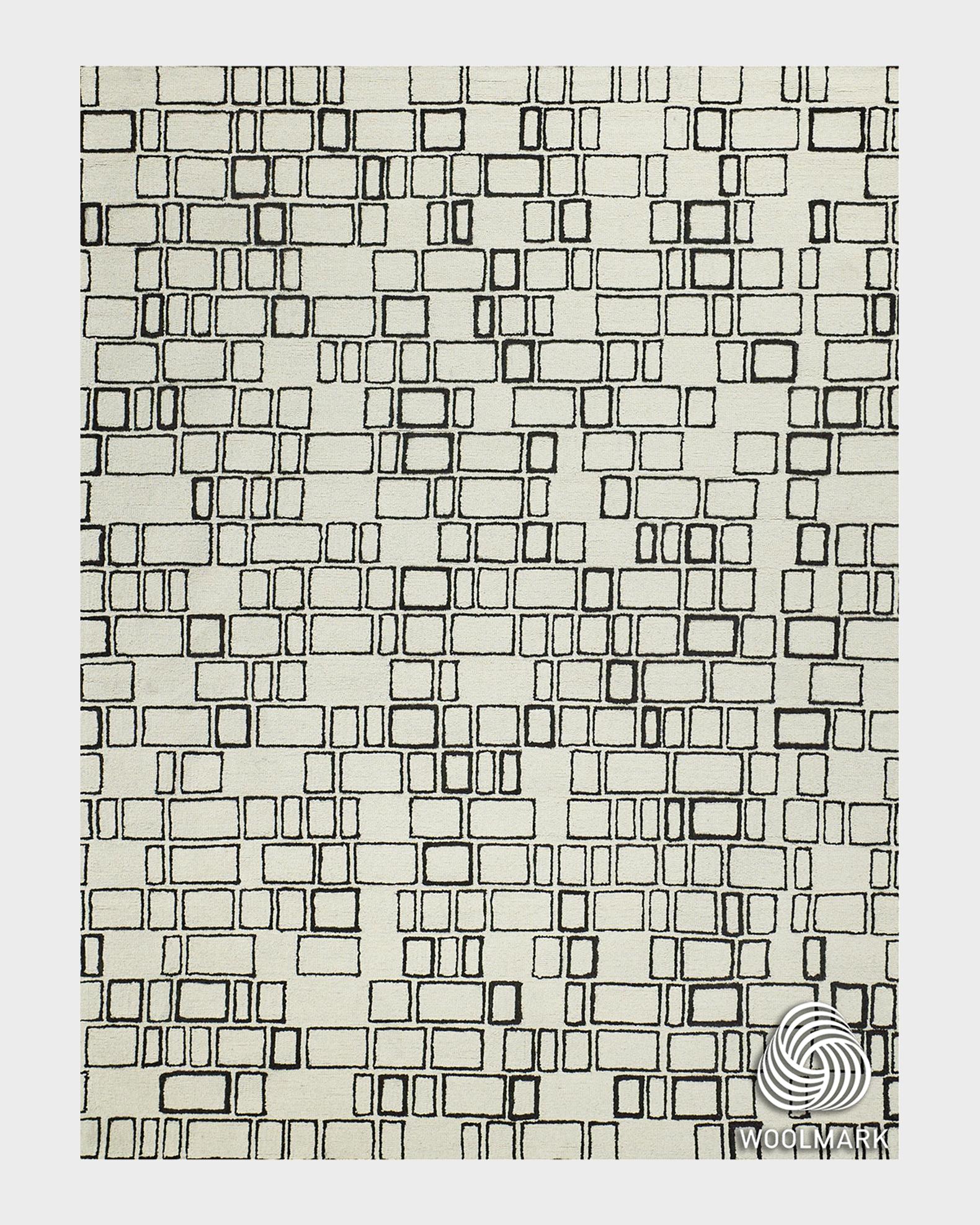 Soho Hand-Tufted Ivory & Black Rug | Neiman Marcus