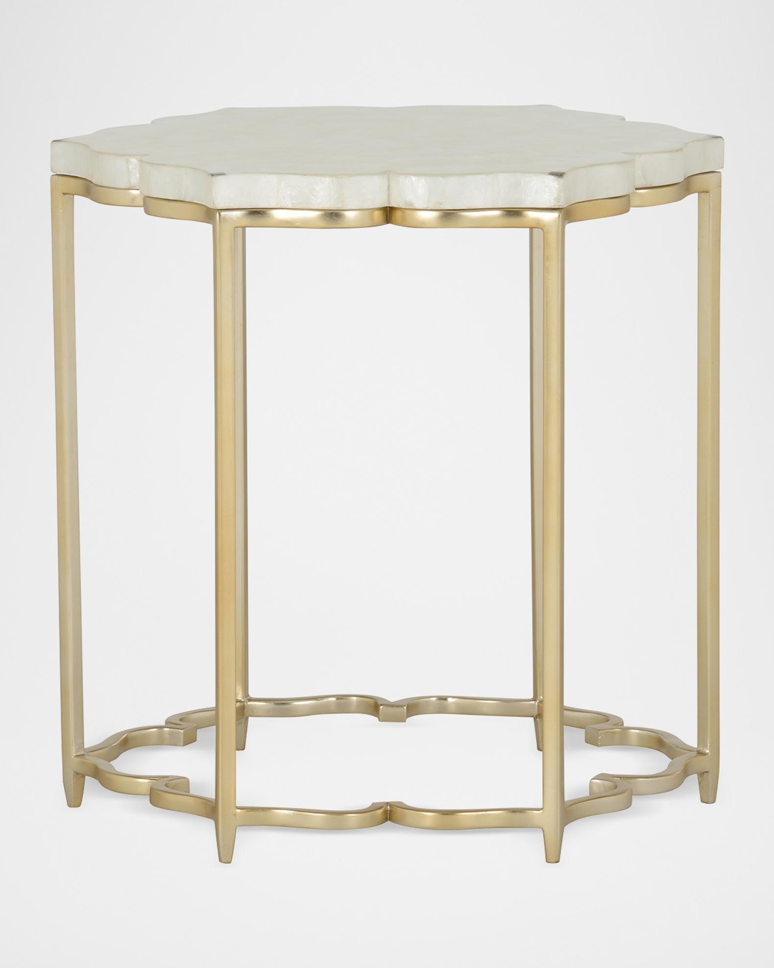 Chelsea House Lotus Flower Capiz Shell Side Table | Neiman Marcus