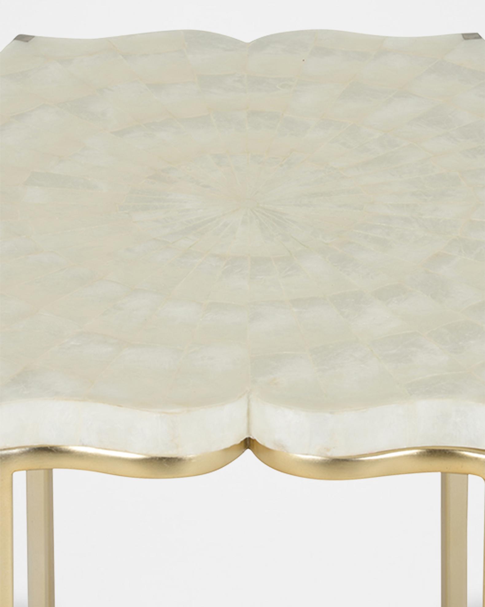 Chelsea House Lotus Flower Capiz Shell Side Table | Neiman Marcus