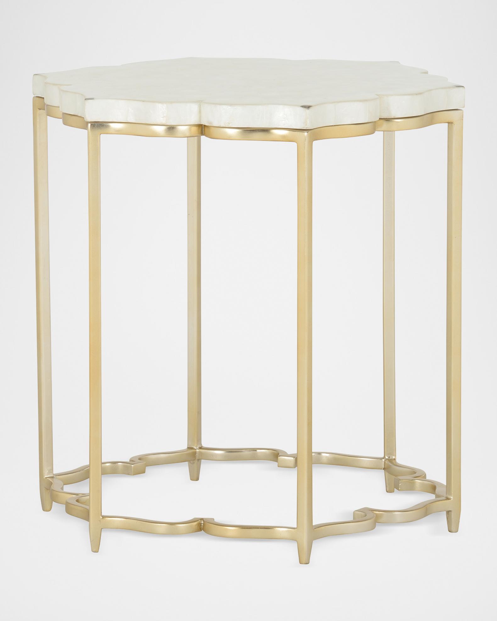 Chelsea House Lotus Flower Capiz Shell Side Table | Neiman Marcus