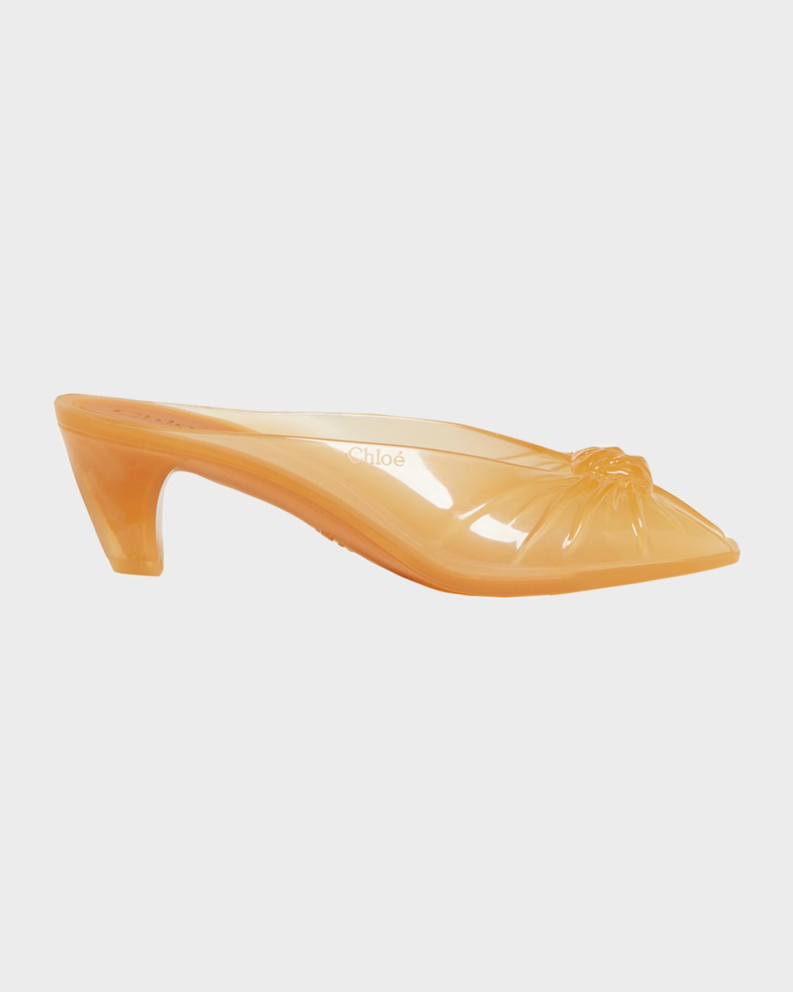 Chloe Knotted Jelly Mules | Neiman Marcus