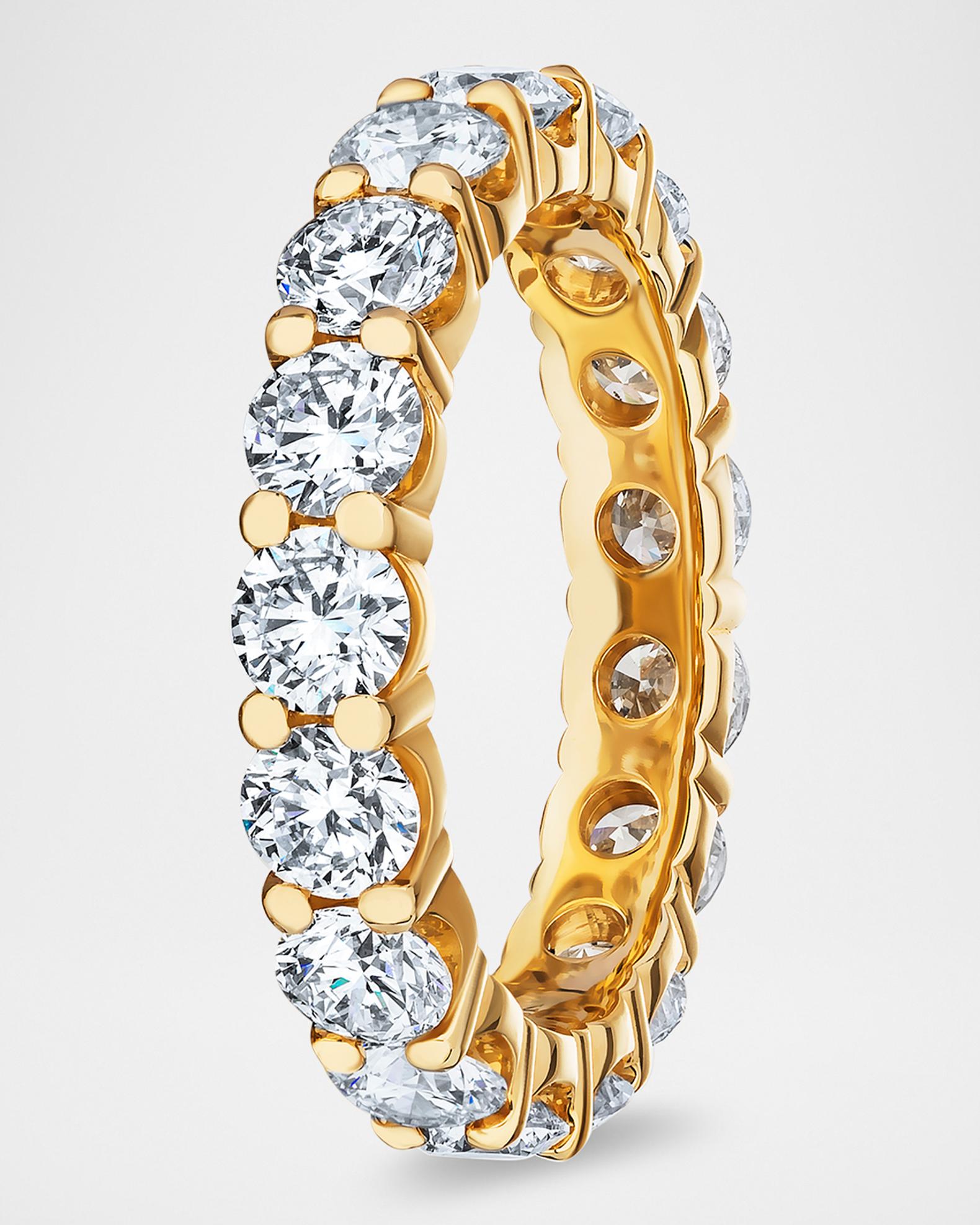 Neiman Marcus Diamonds 18K Yellow Gold Diamond Eternity Ring, 3.57tcw ...