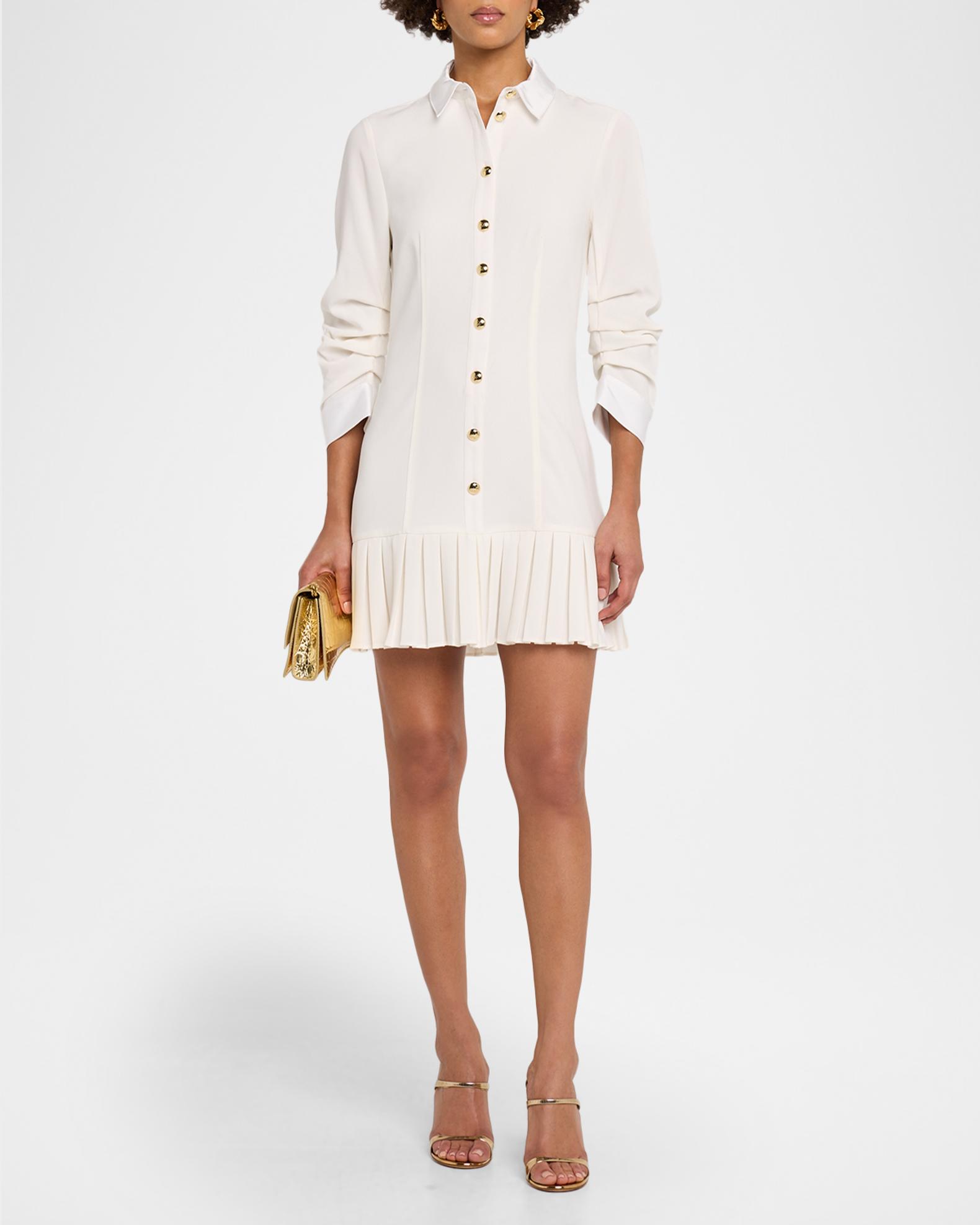 drapey mini dress Everlane Drapey Crepe Mini Dress In Dark Chocolate, Size 0, Polyester