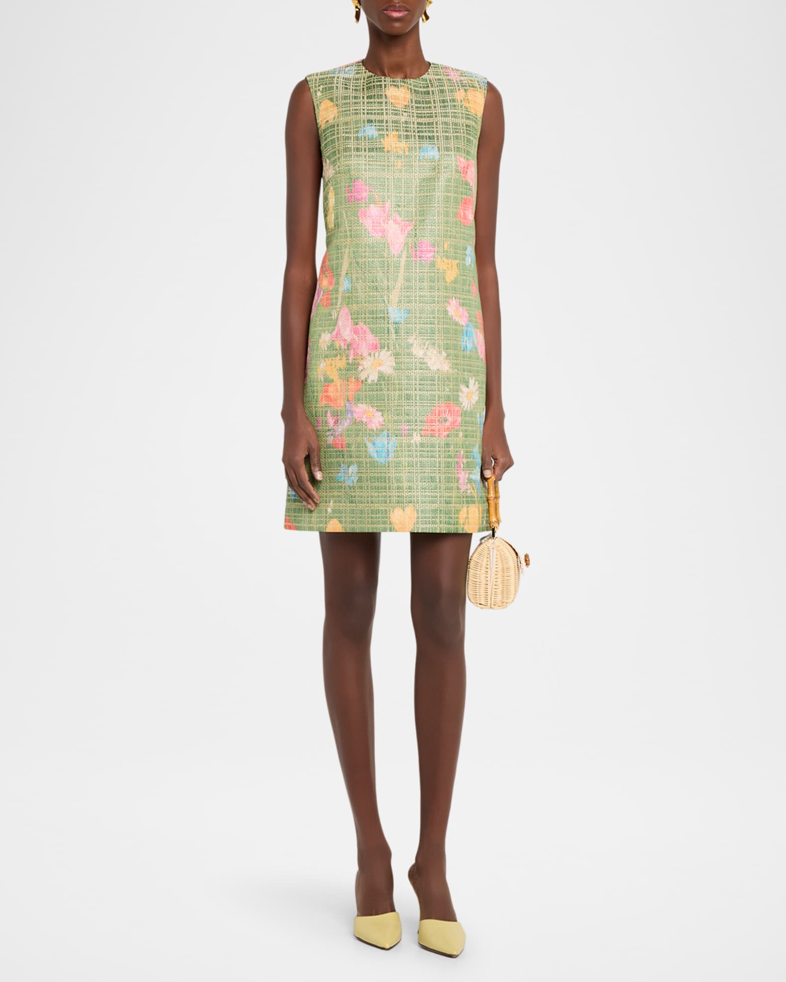 sachin and babi light blue dress Short Sleeve Floral Embroidered Tulle Dress Pink